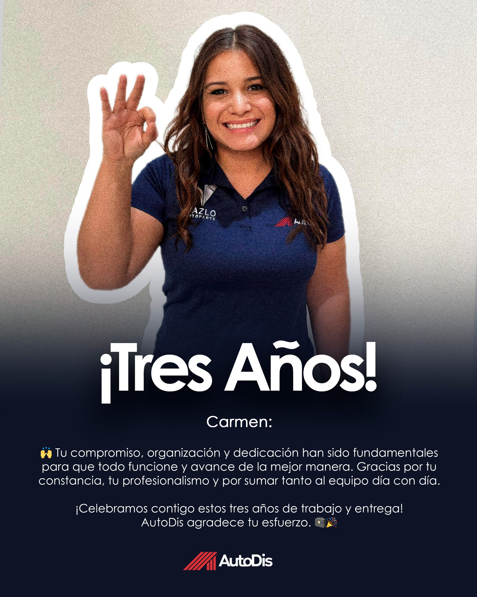 Autodis - 🥳 Carmen cumple 3 años en AutoDis! Agradecemos tu compromiso ...