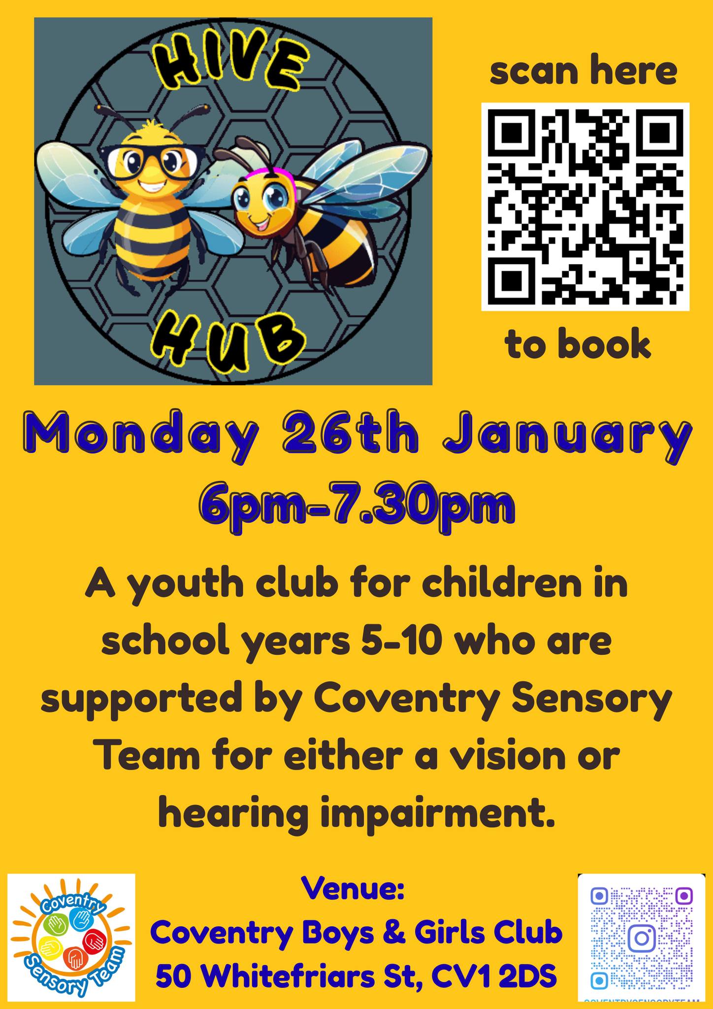 Coventry - Bookings are now open for the next Hive Hub youth club ...