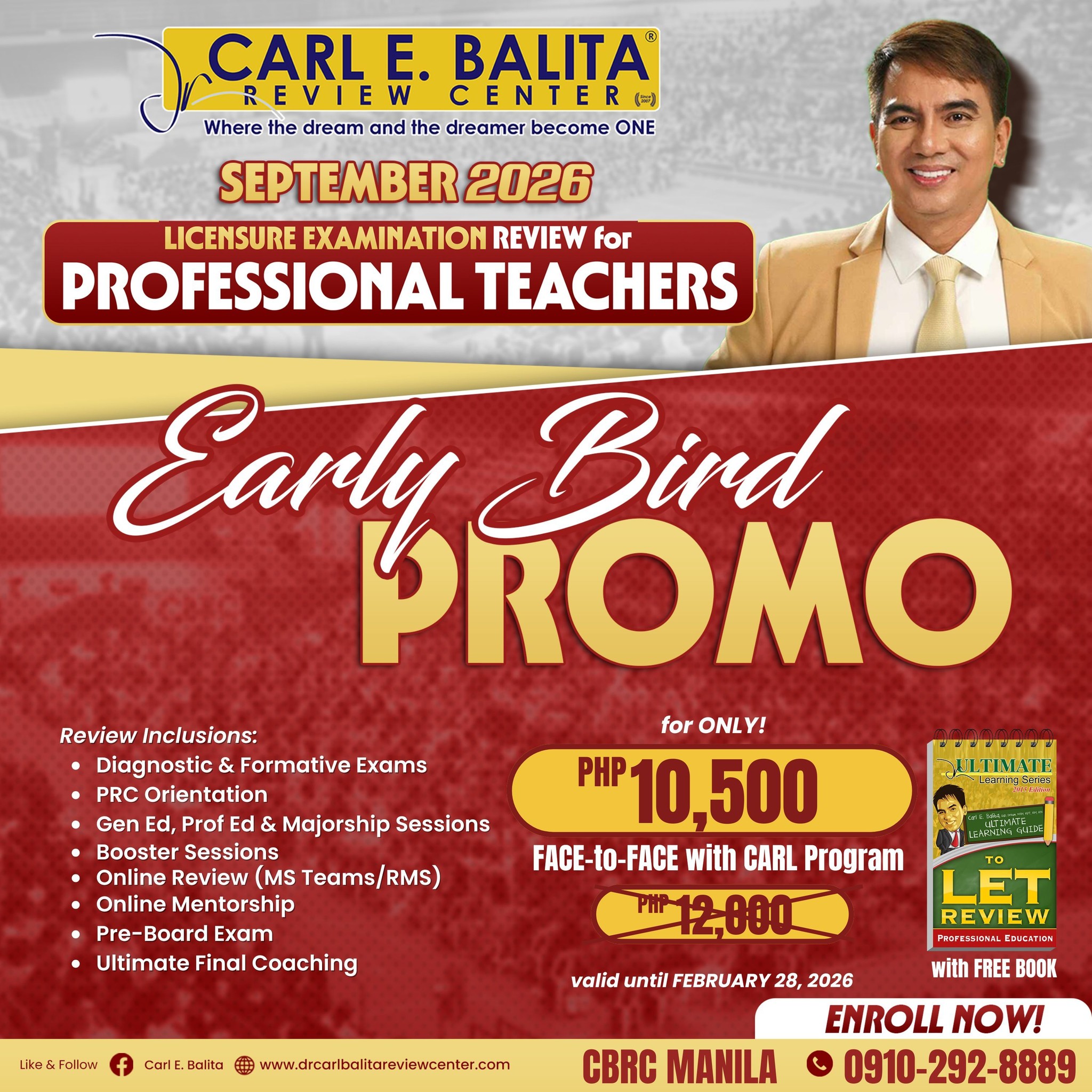 CBRC - 📣 Calling all LET SEPTEMBER 2026 Takers Secure your slot and ...