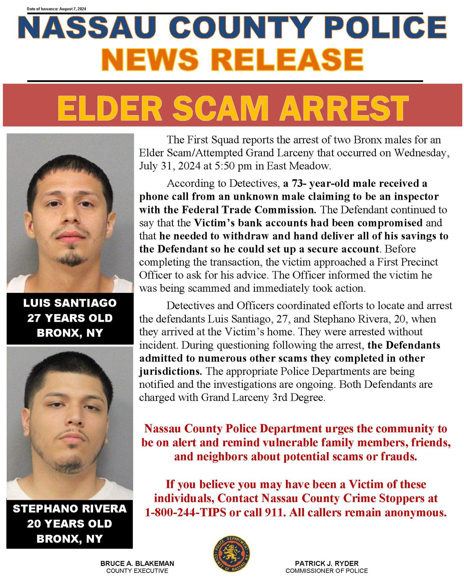 Nassau County Police... - Nassau County Police Department