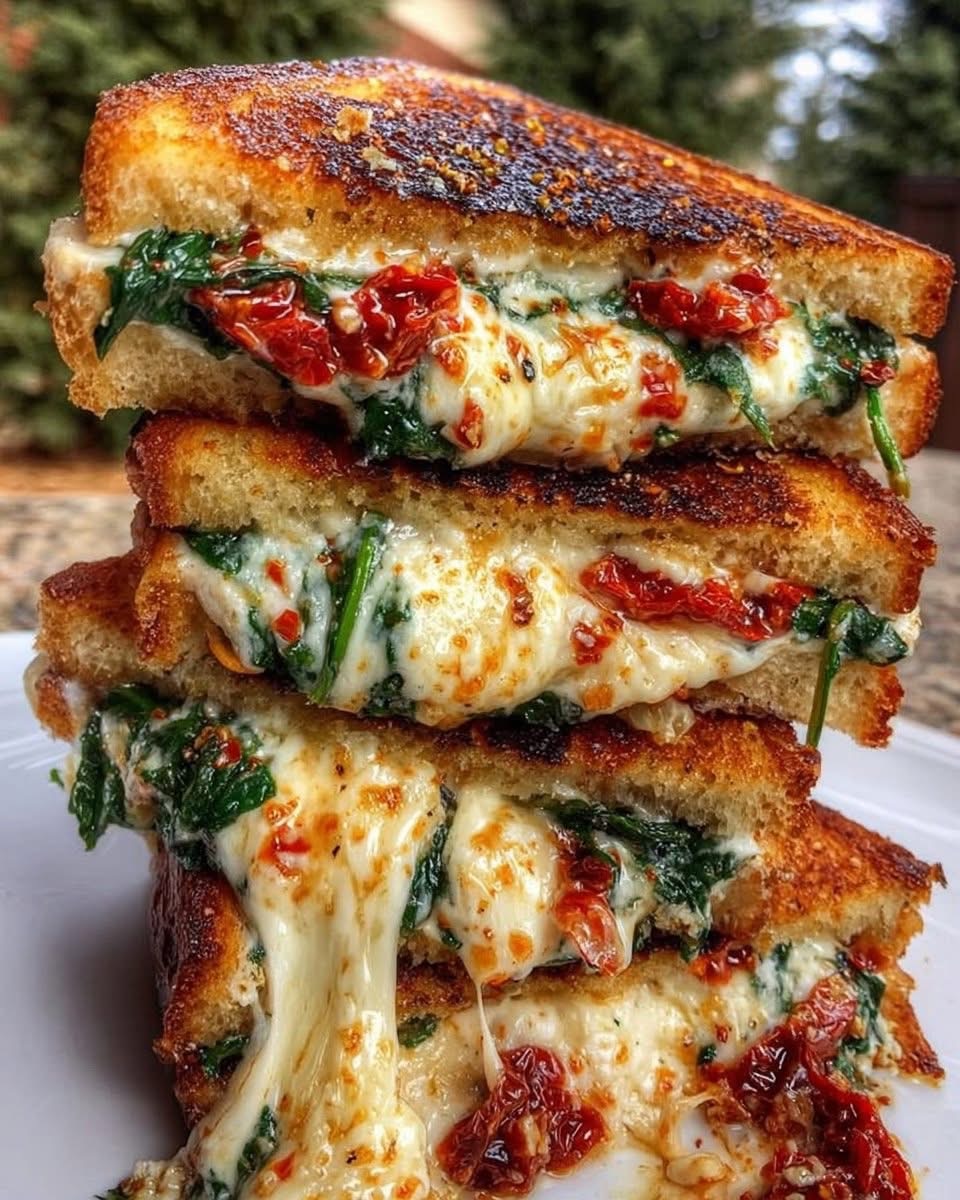 Sharyn - Sun-Dried Tomato, Spinach, and Ricotta Grilled Cheese ...