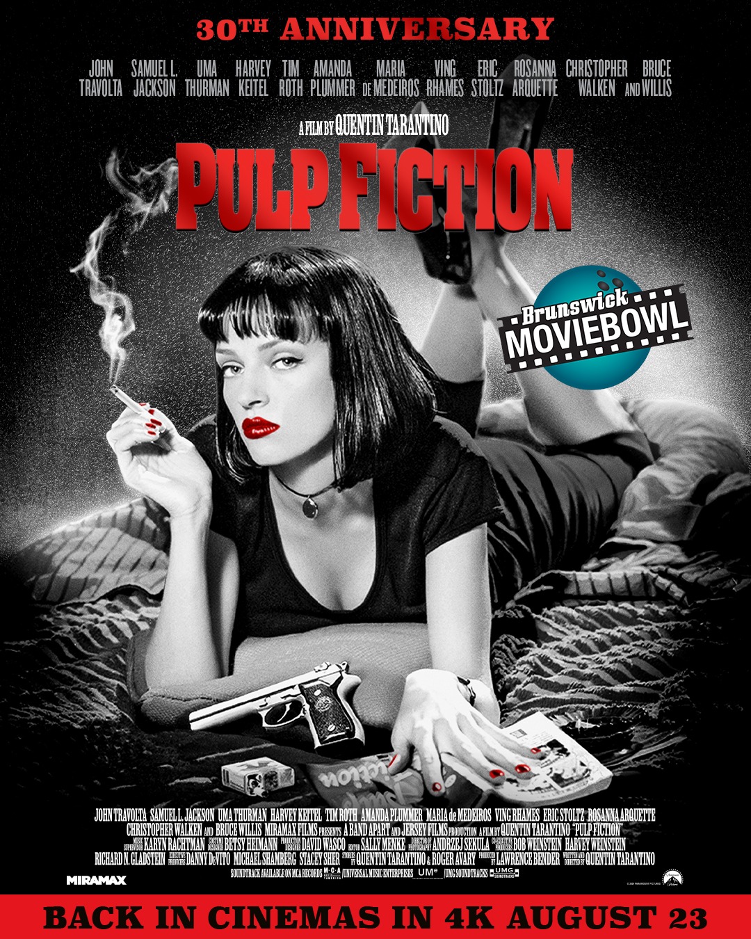 PULP FICTION 30th Anniversary 映画館用ポスター Pulp Fiction 30th anniversary screening at The Guild Cinema