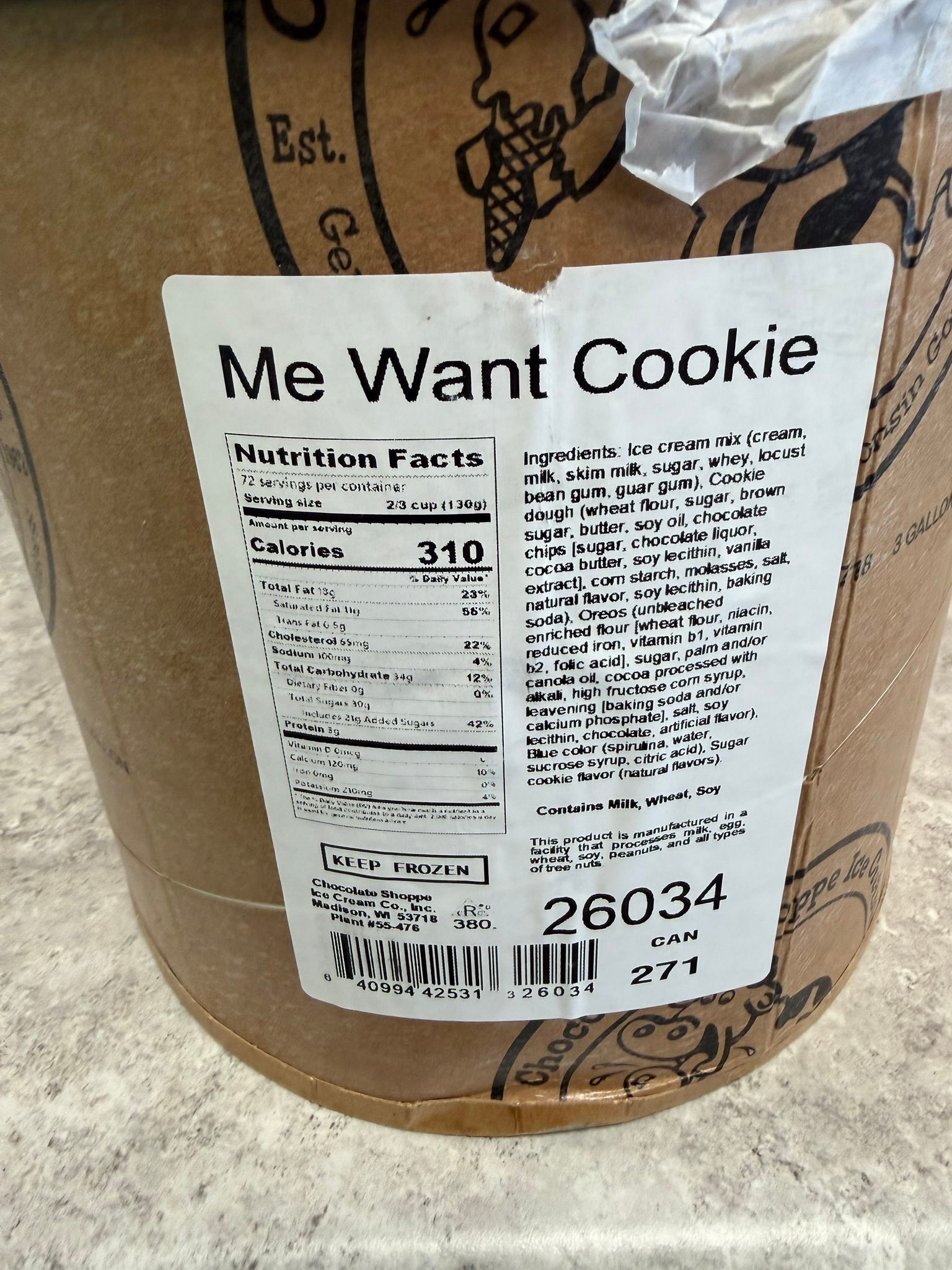 New Flavor alert. Me Want Cookie
