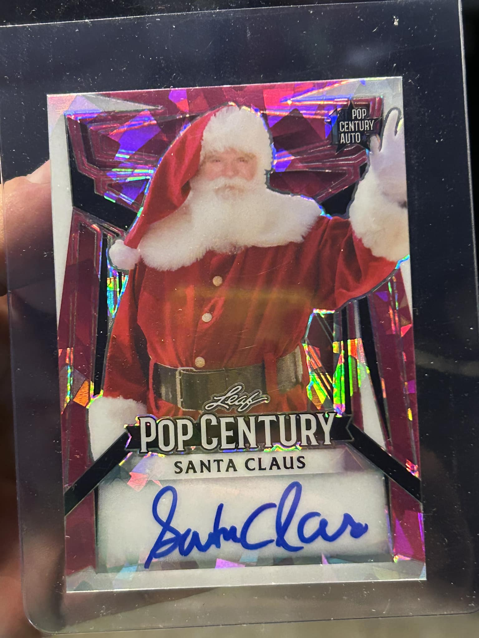 2025 Topps Certified Autograph Issue card of Santa Claus