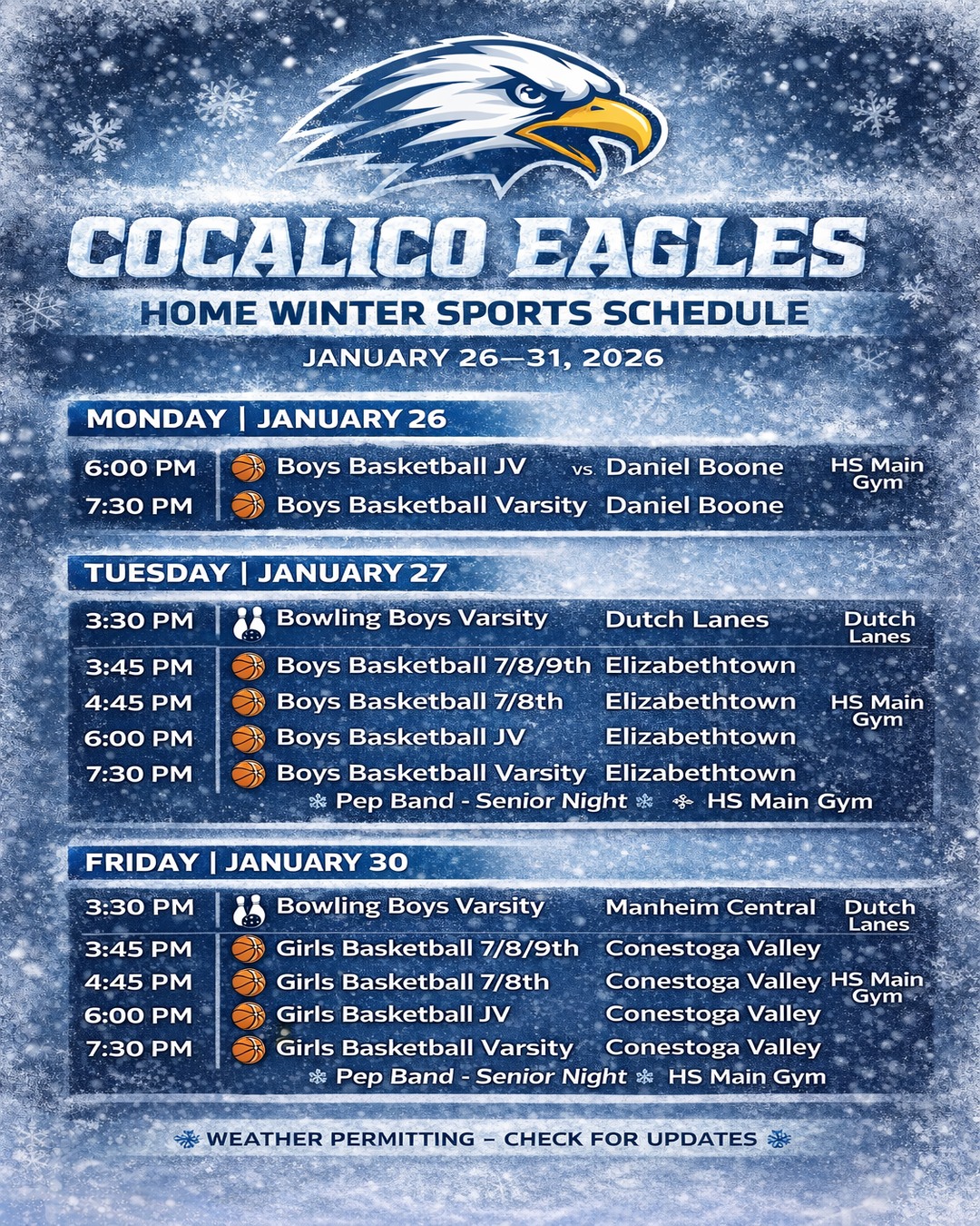Cocalico - Here are the opportunities this week to support your ...