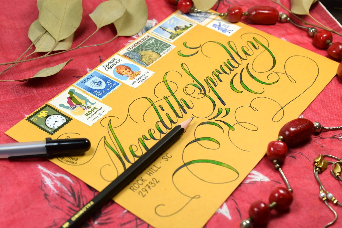 * Faux Calligraphy Mail Art... - The Postman's Knock