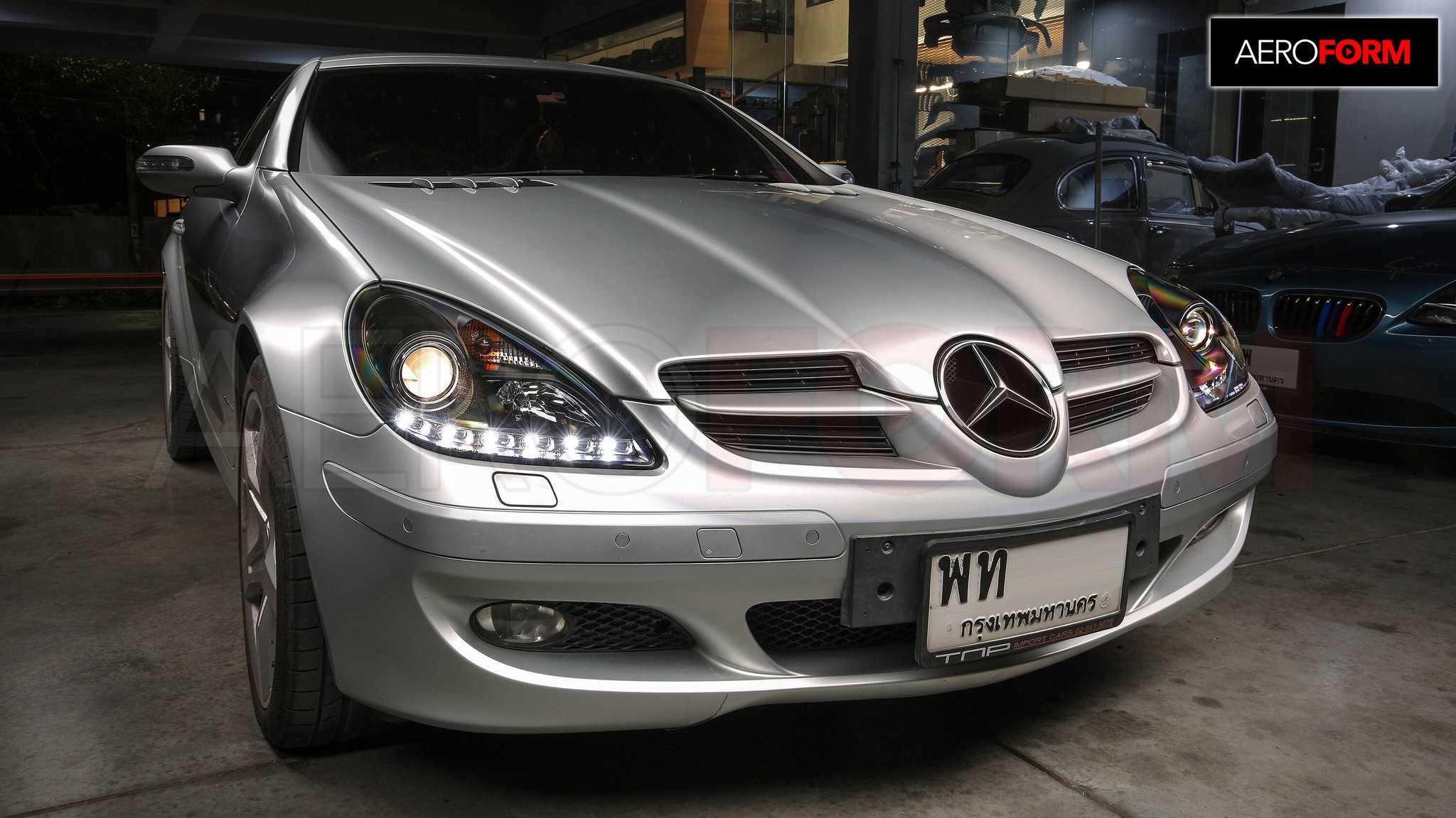 Aeroform - Mercedes Benz R171 SLK200 Roadster ติดตั้ง + ไฟหน้า ...