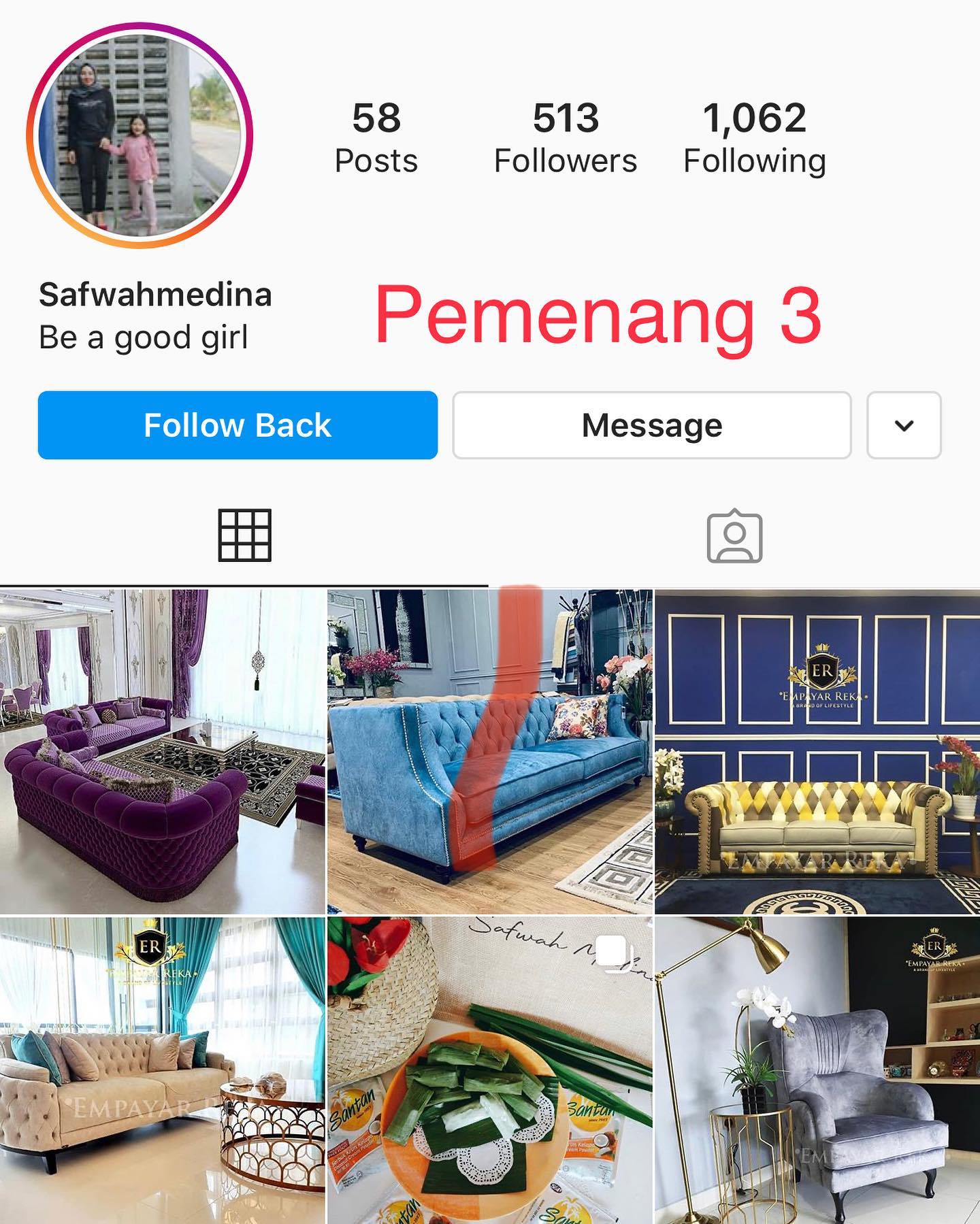 Empire Reka - Assalamualaikum..tahniah untuk pemenang...
