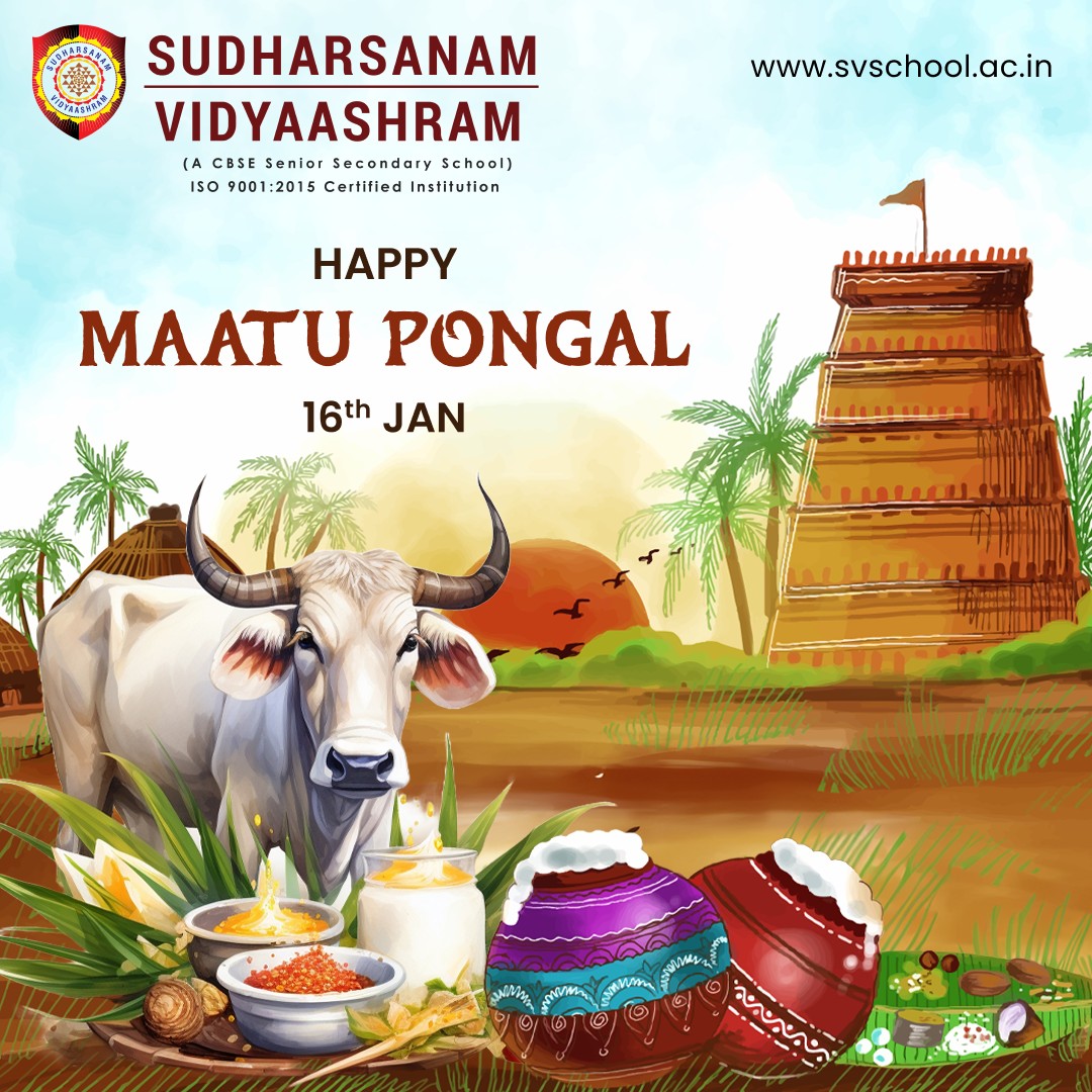 🌾 Wishing you a Maatu Pongal... - Sudharsanam Vidyaashram
