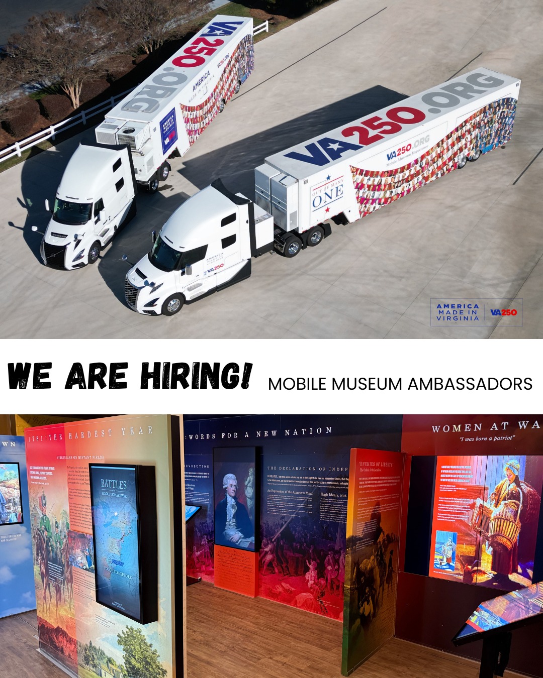 VA250 - WE ARE HIRING: Mobile Museum Ambassadors Company Description ...