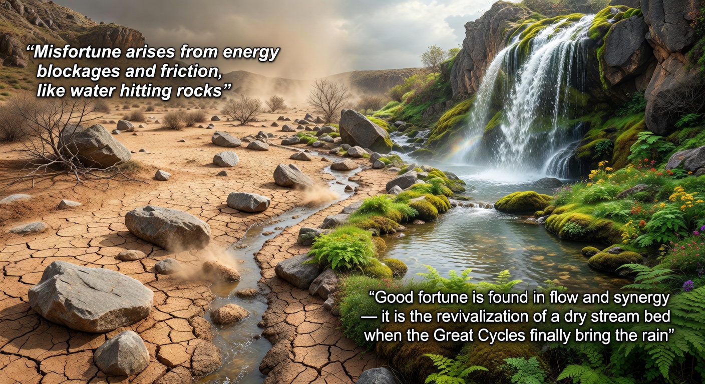 Once - Misfortune arises from energy blockages and friction, like water ...
