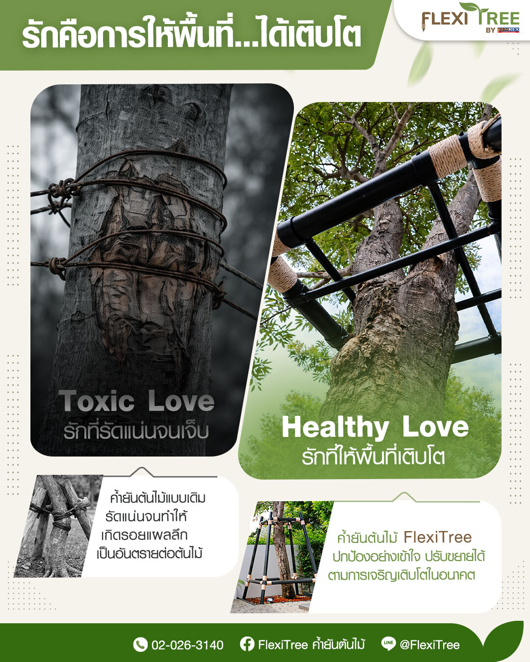 FlexiTree ค้ำยันต้นไม้ | Samut Prakan