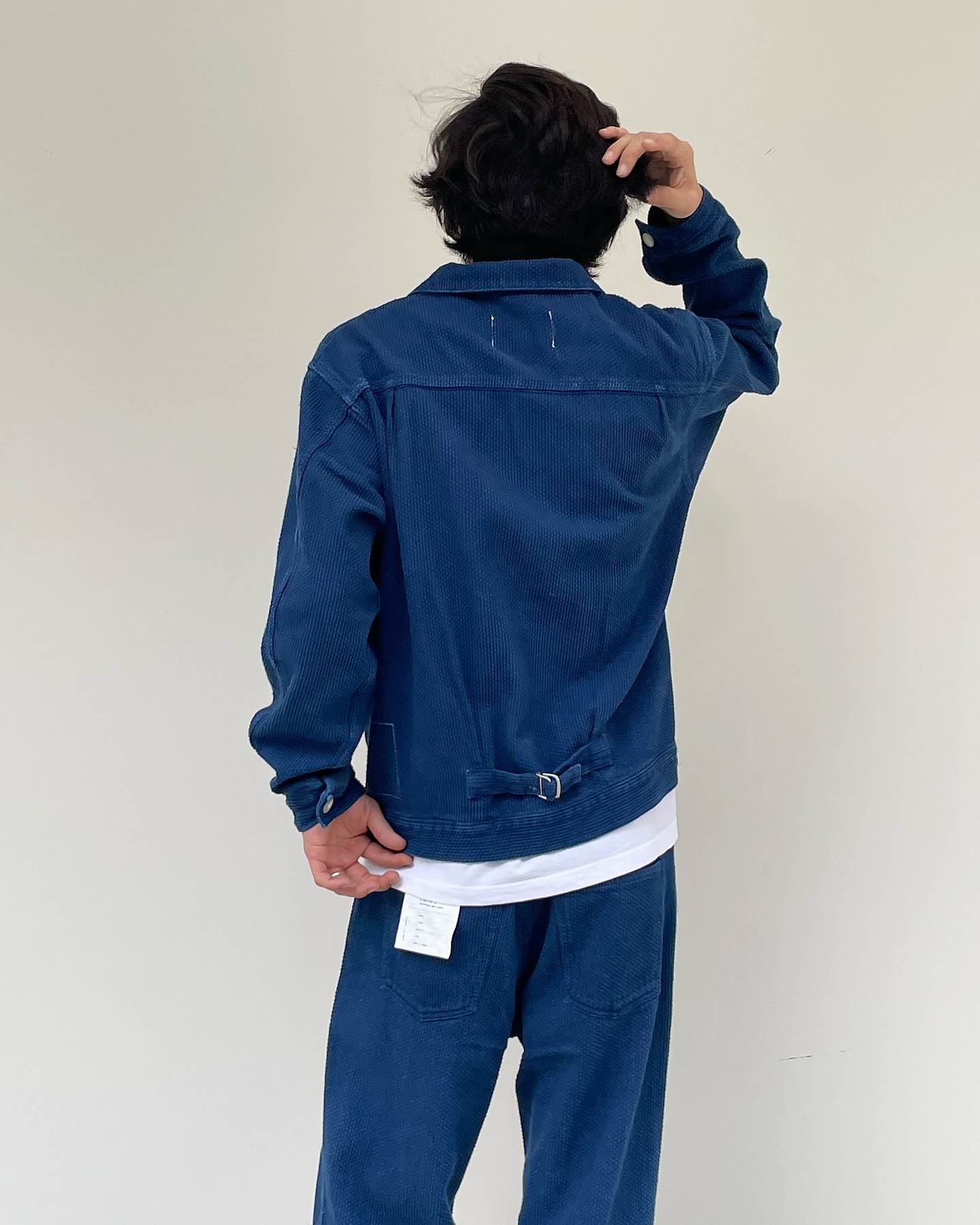 INNAT] * HAND-DYED SASHIKO TYPE-1 TRUCKER JACKET [Indigo 