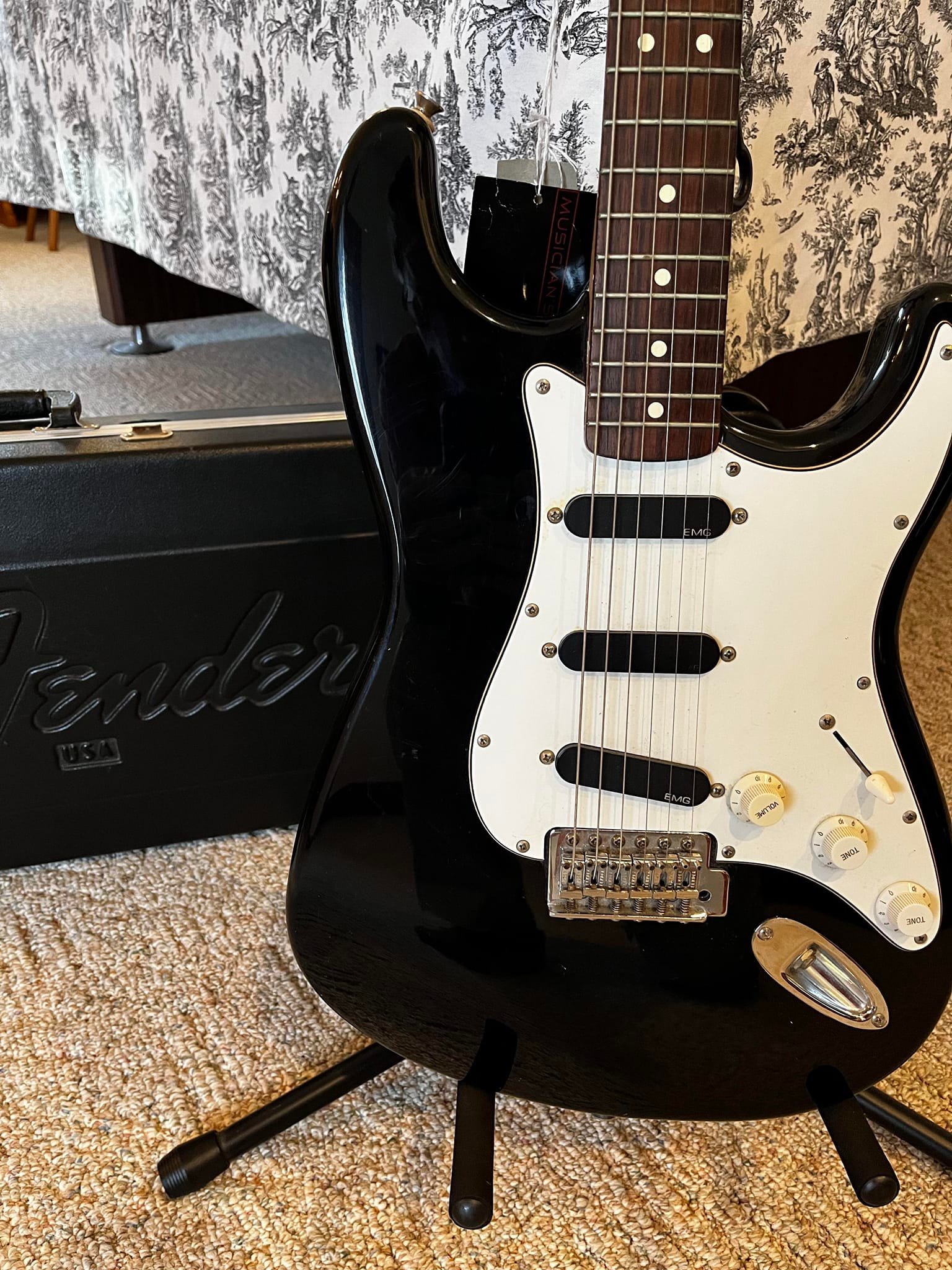 Fender Strat with EMG pickups: original or modified?