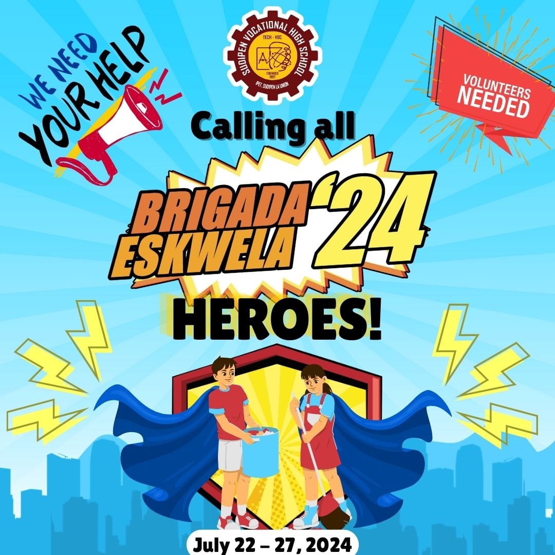 DepEd - Sudipen Vocational High School - 📣Calling All Brigada Eskwela ...