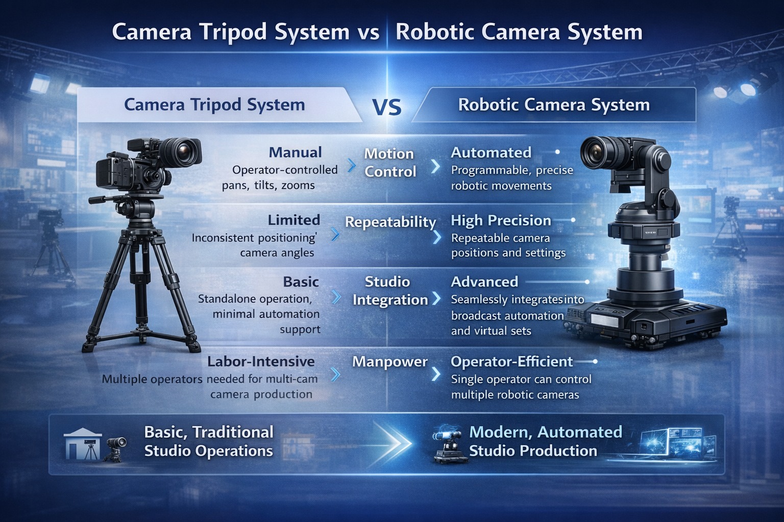 MJ - Camera Tripod System vs Robotic Camera System: Which One Do You ...