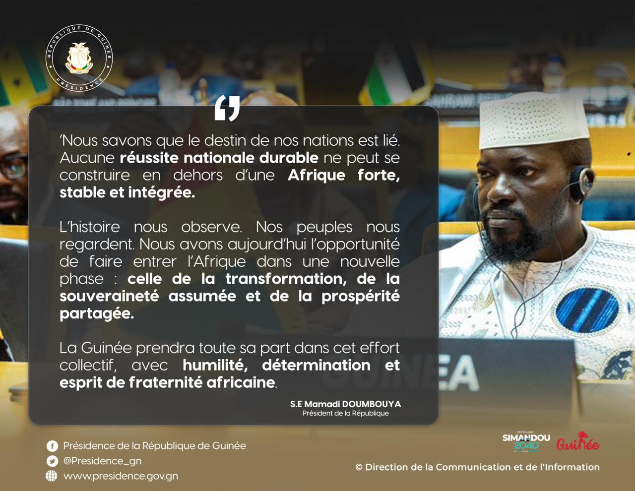 Président Mamadi Doumbouya
