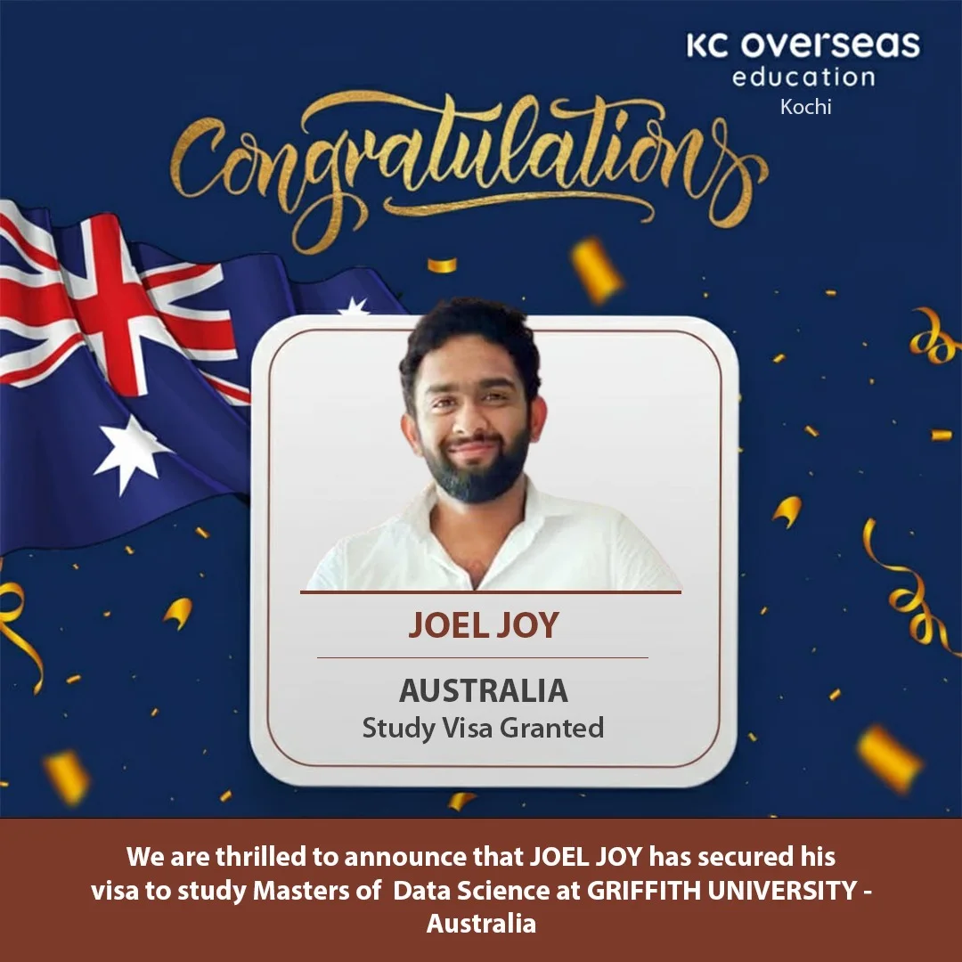 🎉 Congratulations, Joel Joy! 🎉 We... - KC Overseas Education | Facebook