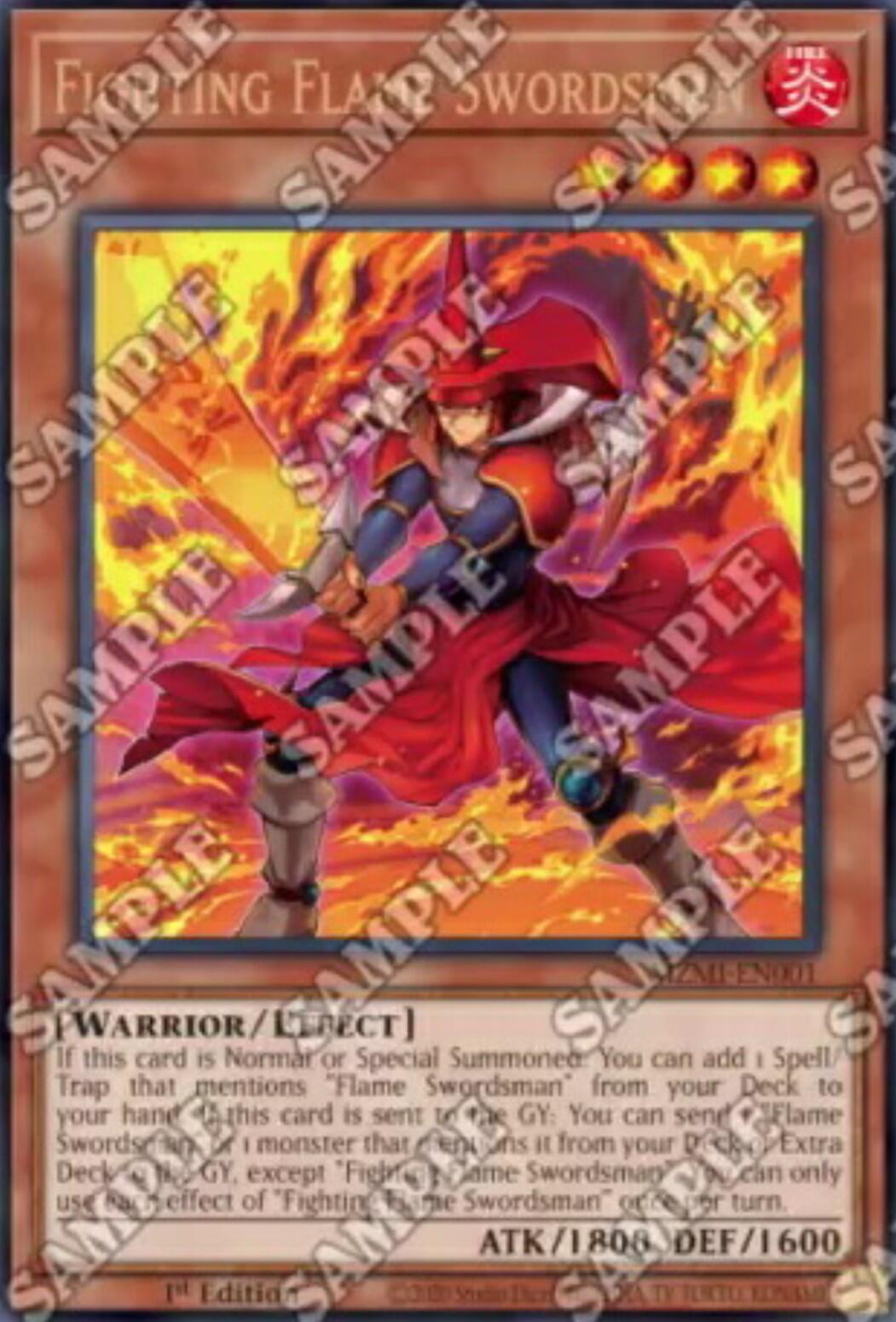 yugioh flame swordsman deck WPP5-JP001 Fighting (SER)  TCG Corner Mint / near mint condition trading card Fighting Flame Swordsman Maze of