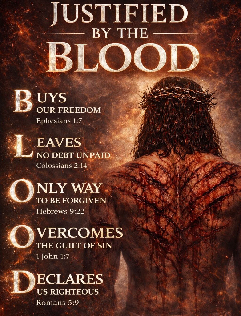 Preach the word - 🩸 JUSTIFIED BY THE BLOOD 📖 “Much more... | Facebook