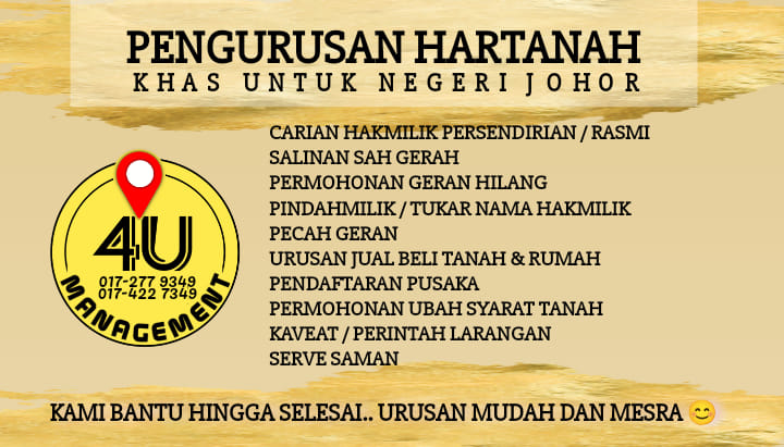 Carian Hakmilik Tanah Muar BP Seluruh Johor