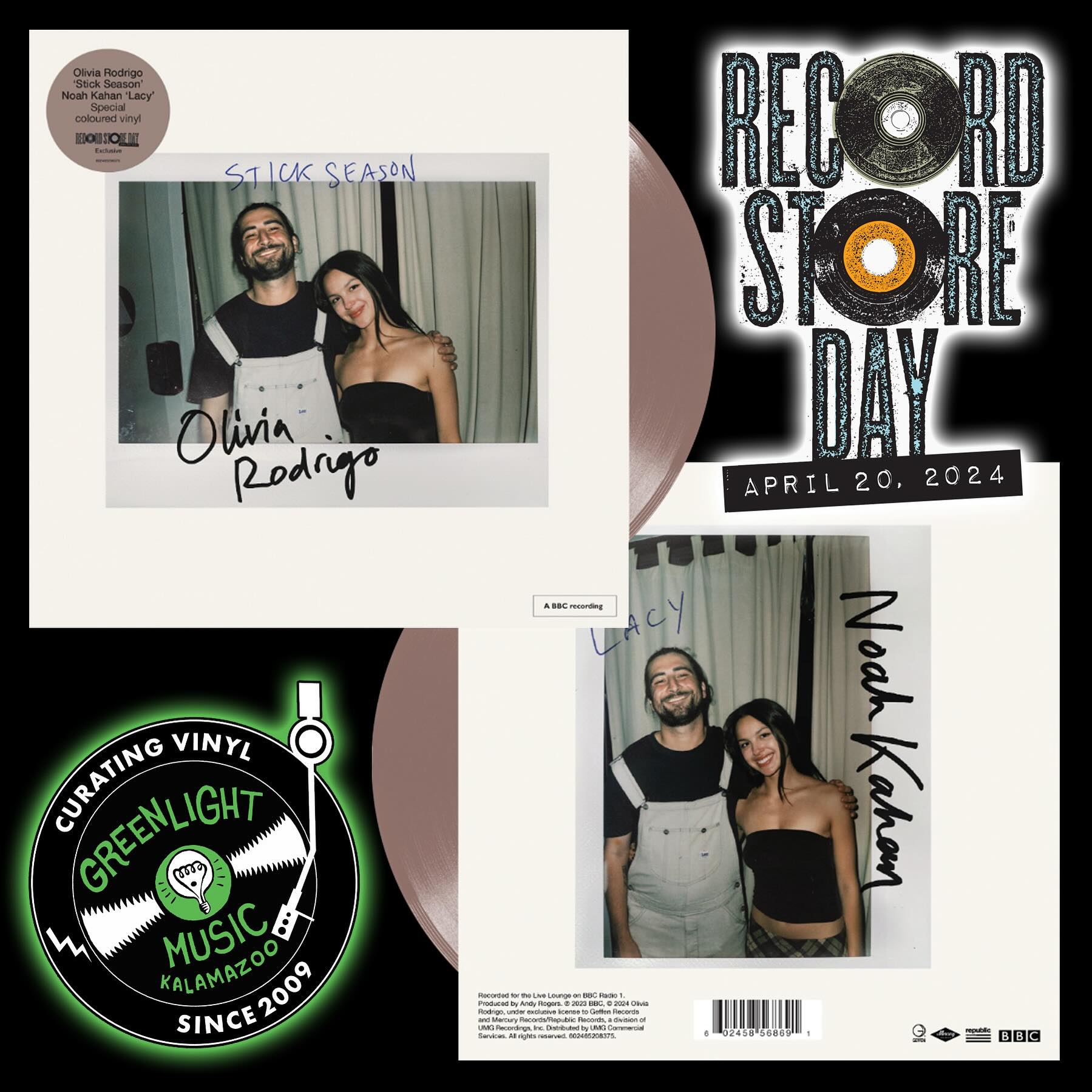 Olivia Rodrigo : STICK SEASON / LACY EXCLUSIVE TEAL 7” VINYL