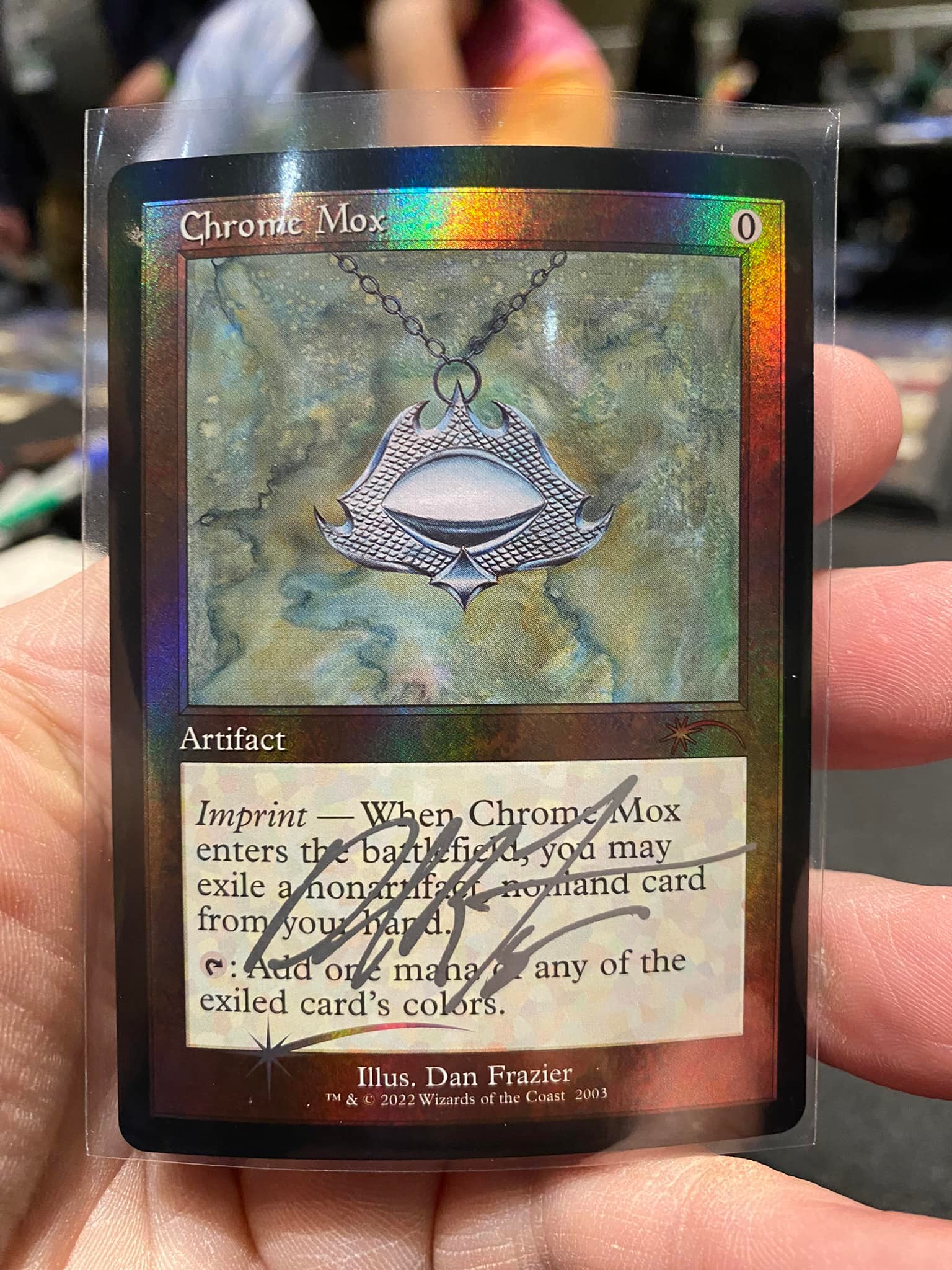 Special foil Chrome Mox M & M artist proof by Dan Frazier done