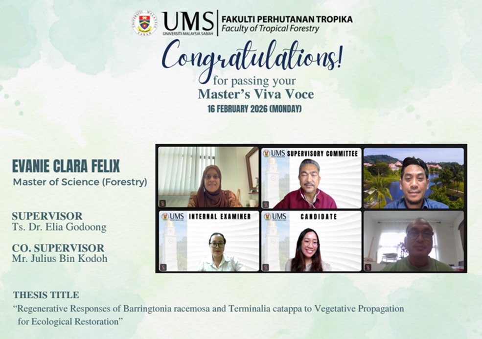 Setinggi - tinggi... - Faculty of Tropical Forestry, UMS | Facebook