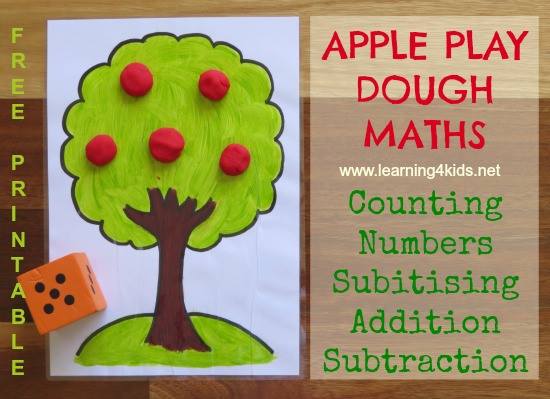 Learning 4 kids - Apple Play Dough Maths is a fun activity for ...