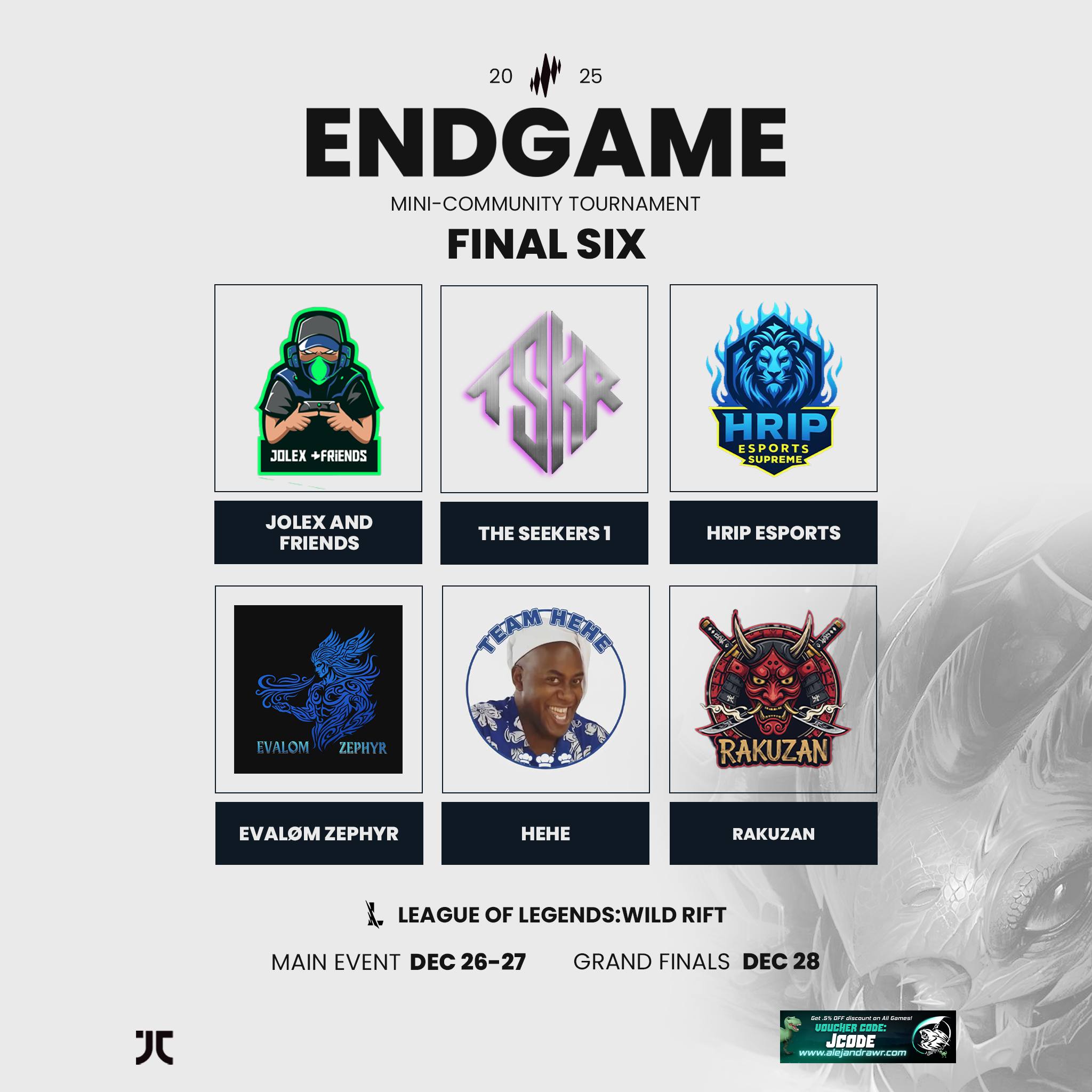 JC - THE FINAL SIX TEAMS of ENDGAME 2025: Wild Rift Mini Community ...