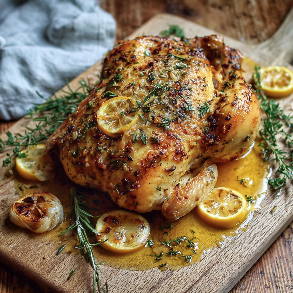Ta - Poulet Rôti au Citron et aux Herbes Temps de cuisson : 1 heure 15 ...