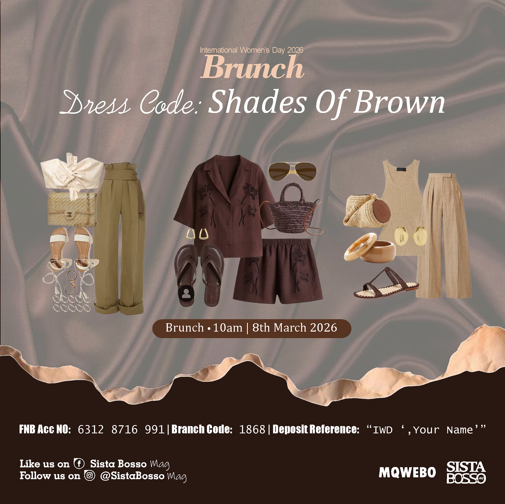 Sista - Dress code: All Shades of Brown Single Ticket: R300 | Double ...