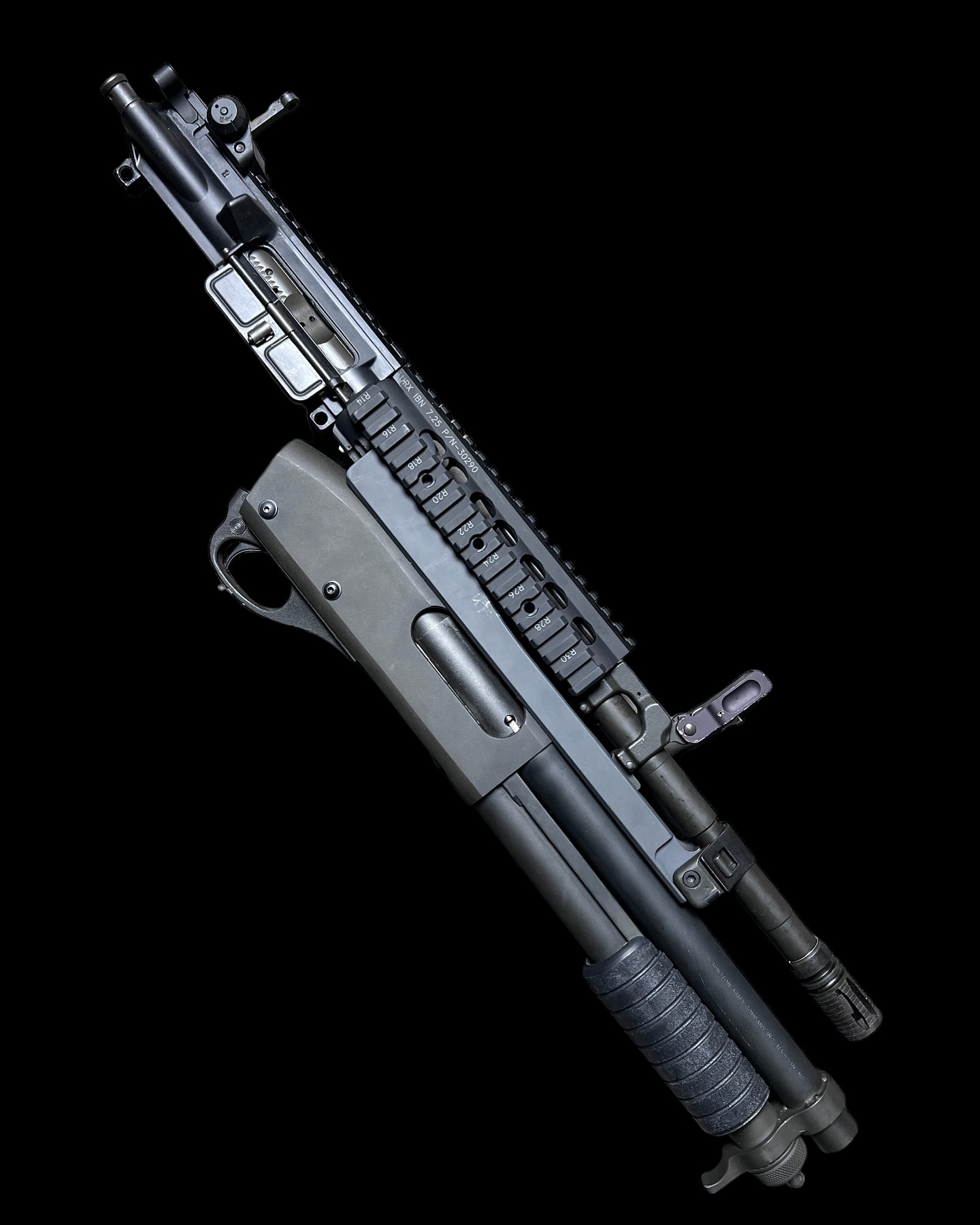11.5” upper with KAC URX II and folding front sight.