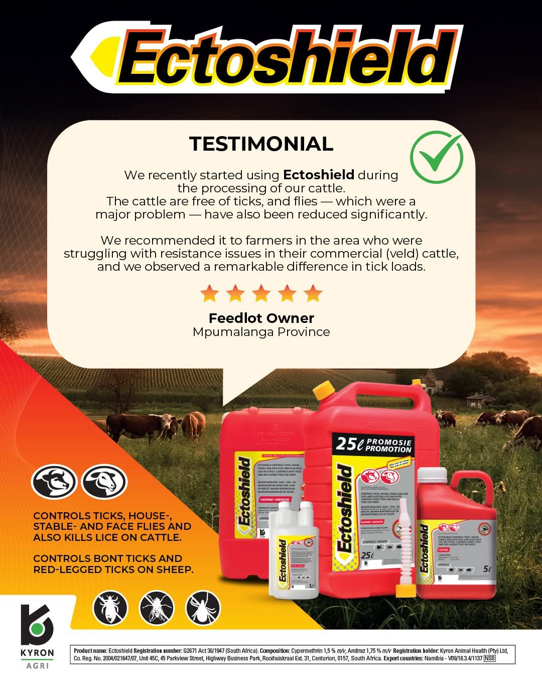 BOERhier - Ectoshield is a pour-on with 2 actives, Cypermethrin and ...