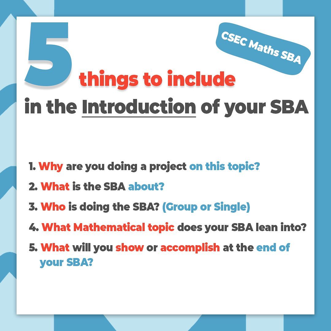 The Student Hub - More Maths SBA help!! ⬆️ Here are 5...
