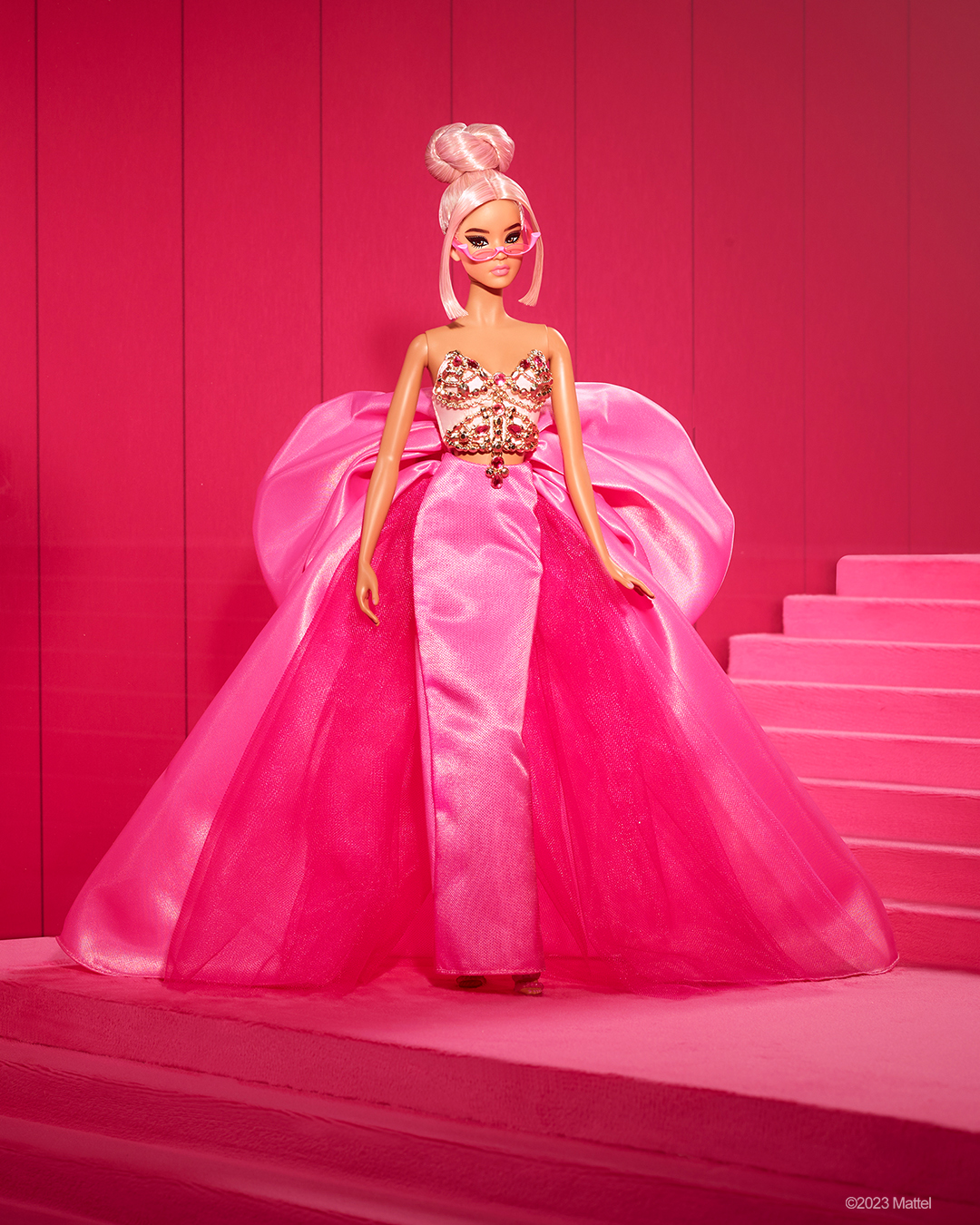 hot pink barbie dress amazon Polished. Poised. Pink! 🎀 The fifth doll in the Collection pays an on-trend tribute to our signature color in a bejeweled bodice and sleek satin skirt, bringing some glam to while her face is
