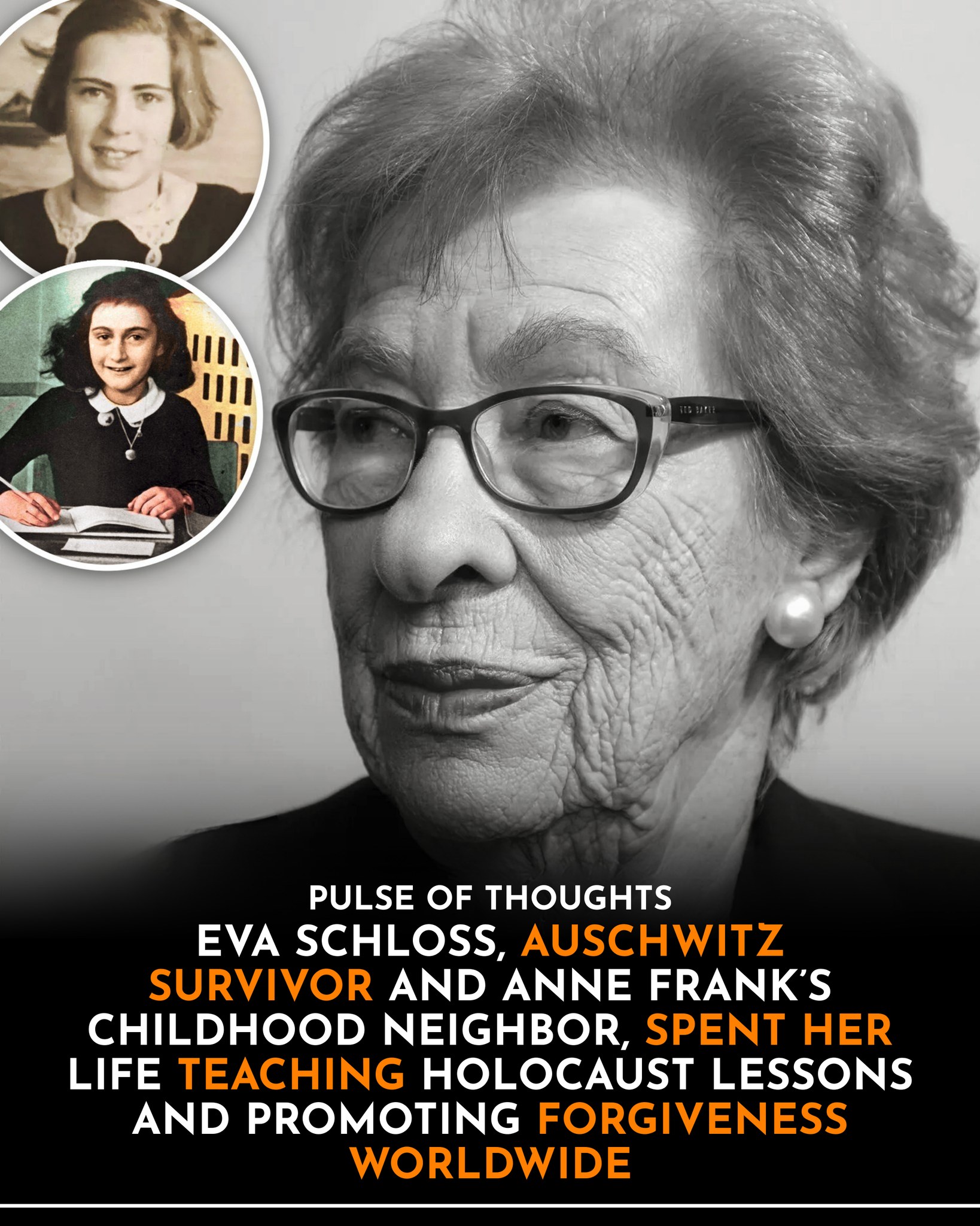 Pulse - Eva Schloss, born May 11, 1929, in Vienna, passed away on ...