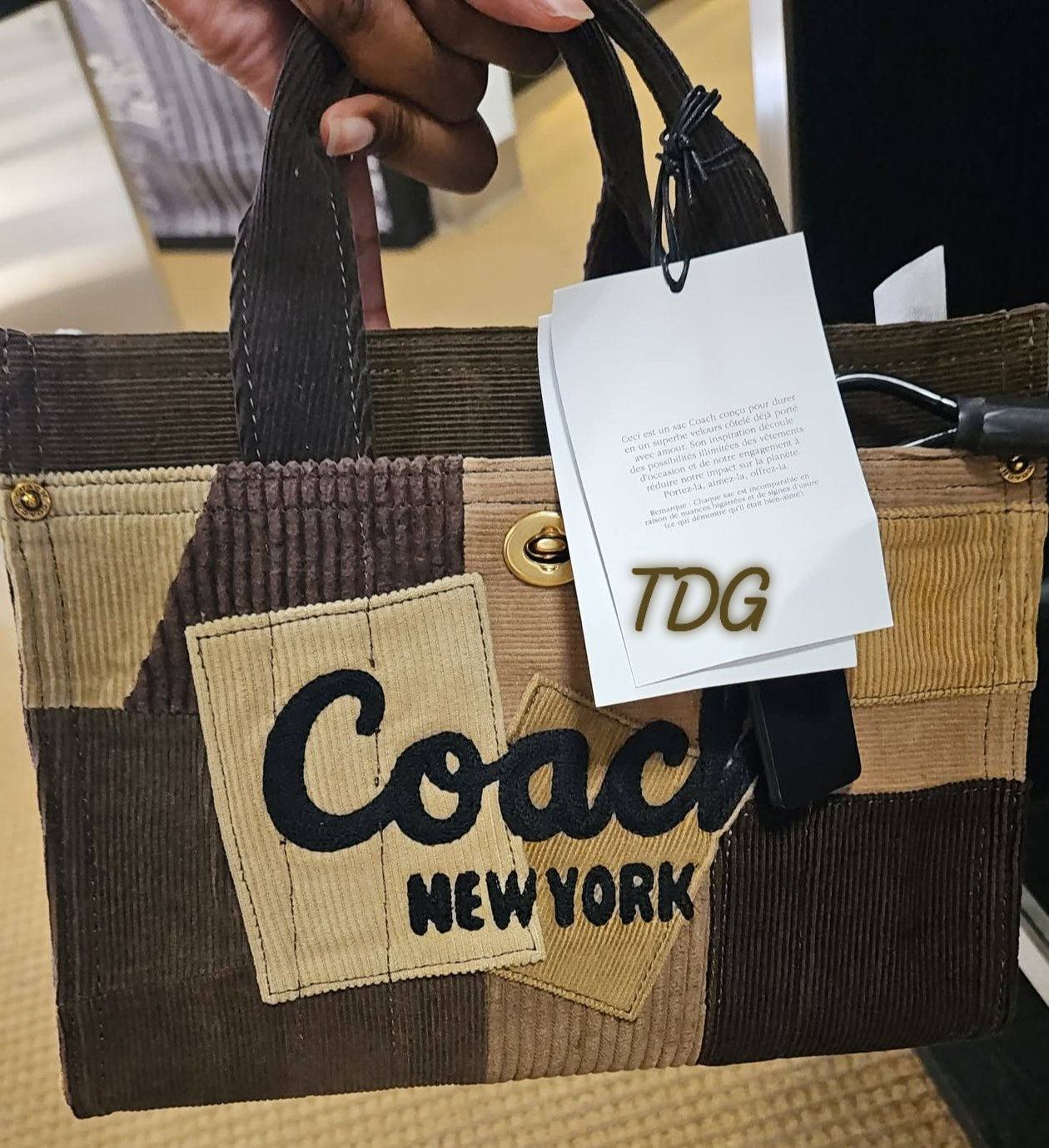 Coach Repurposed Patchwork Corduroy Cargo Limited Edition Tote 