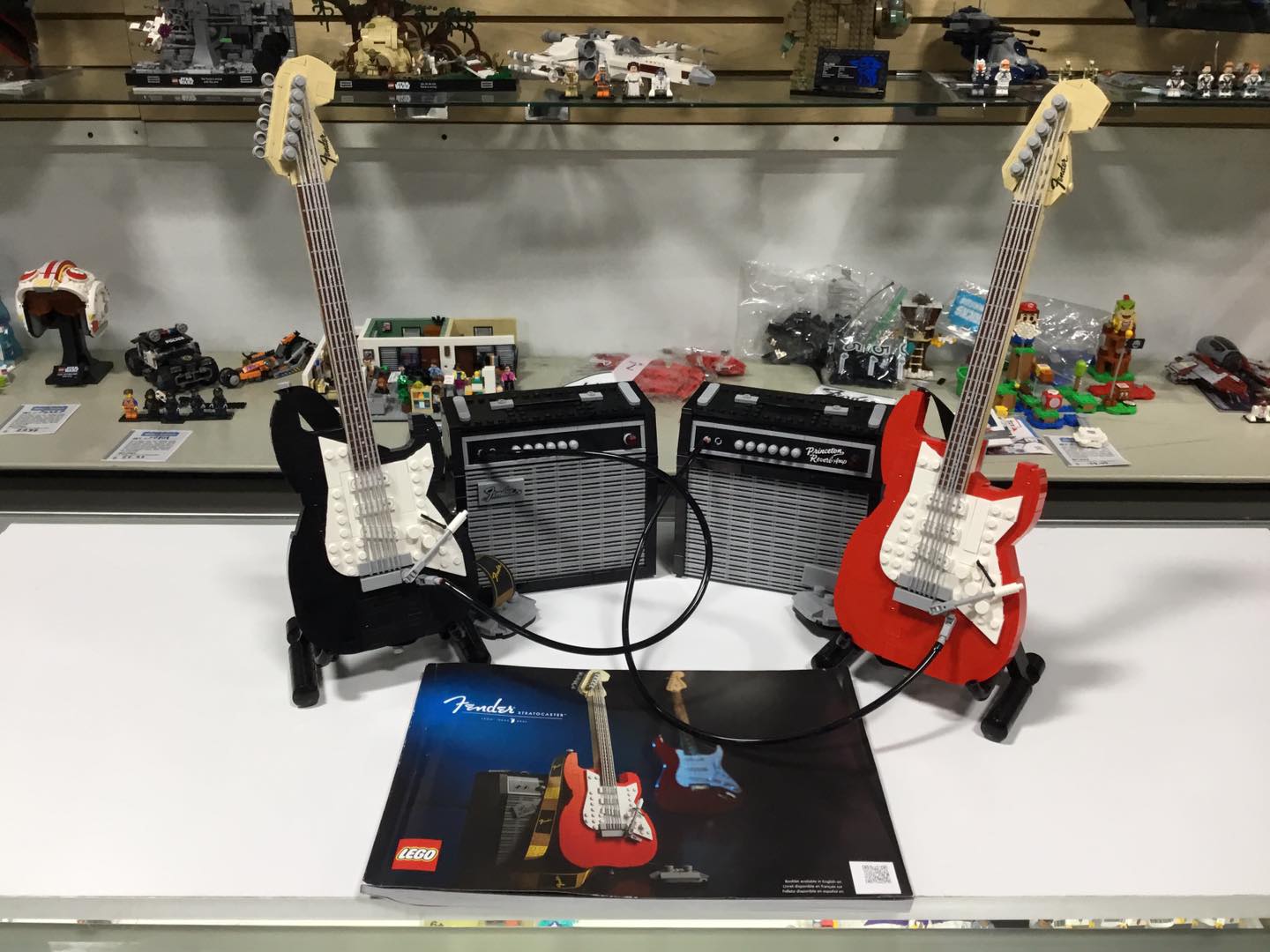 Lego Fender Stratocaster set 21329 available at Bricks and Minifigs
