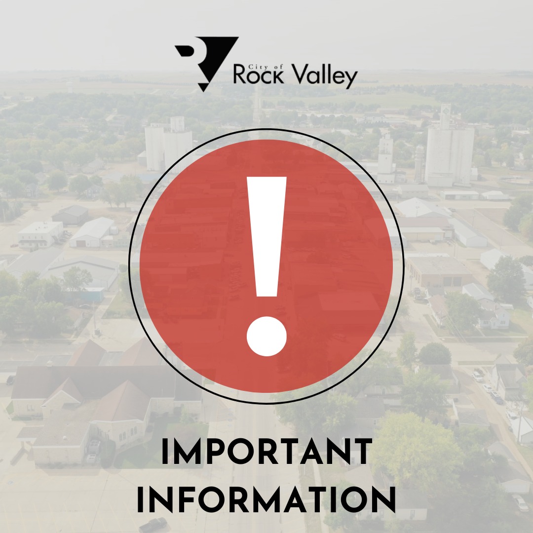 Please respond ASAP! The city... - City of Rock Valley | Facebook