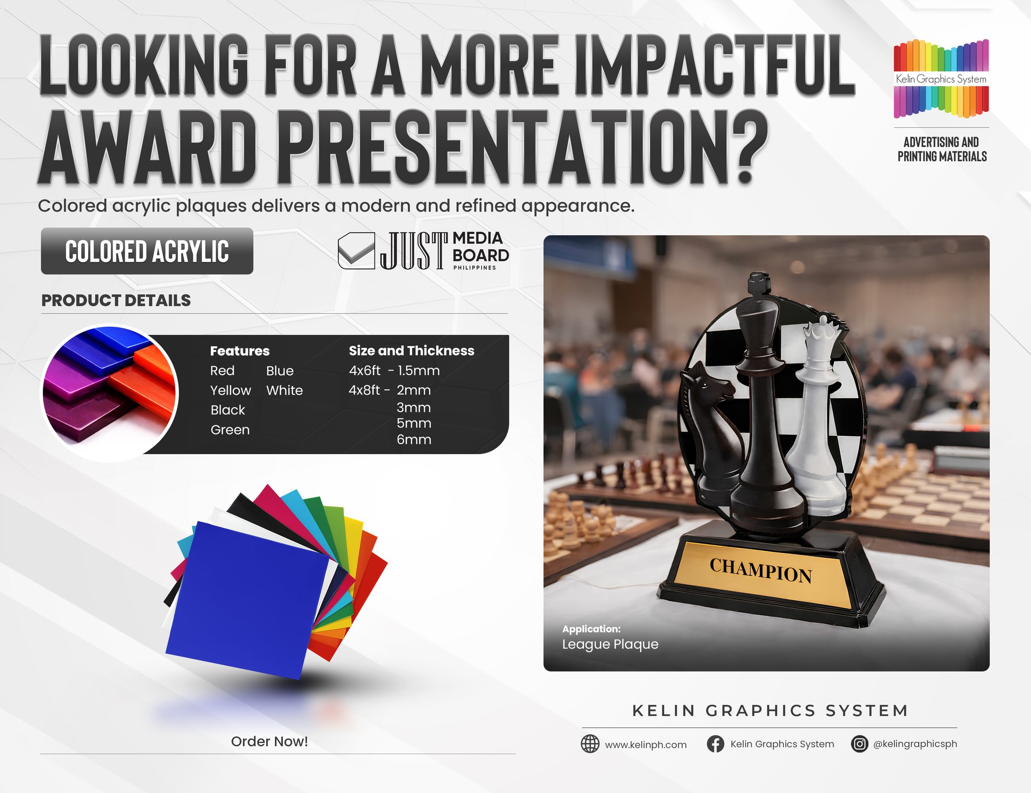 Kelin - Make every award look more prestigious. Colored acrylic plaques ...