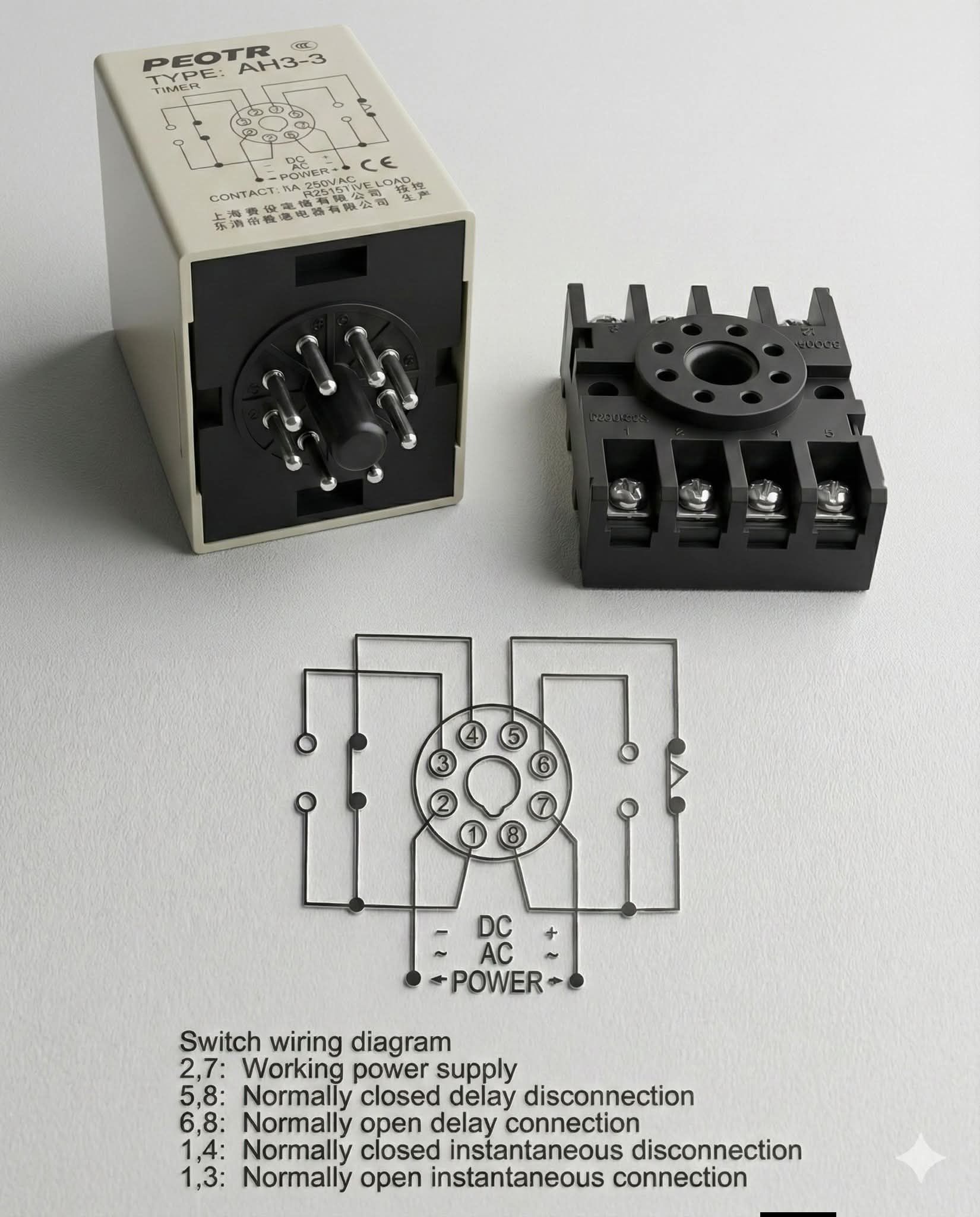 Electronics Craftsman | This image shows a PEOTR AH3-3 timer relay, its ...