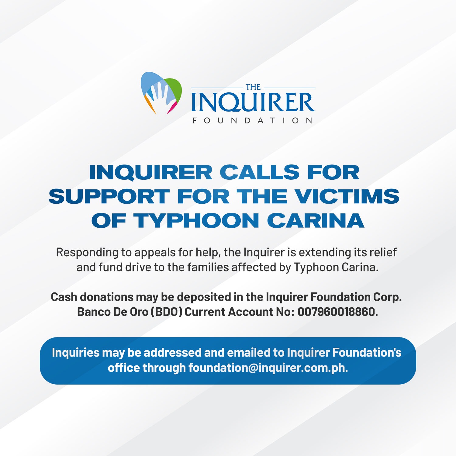 INQUIRER.net - The Inquirer is extending its relief and...