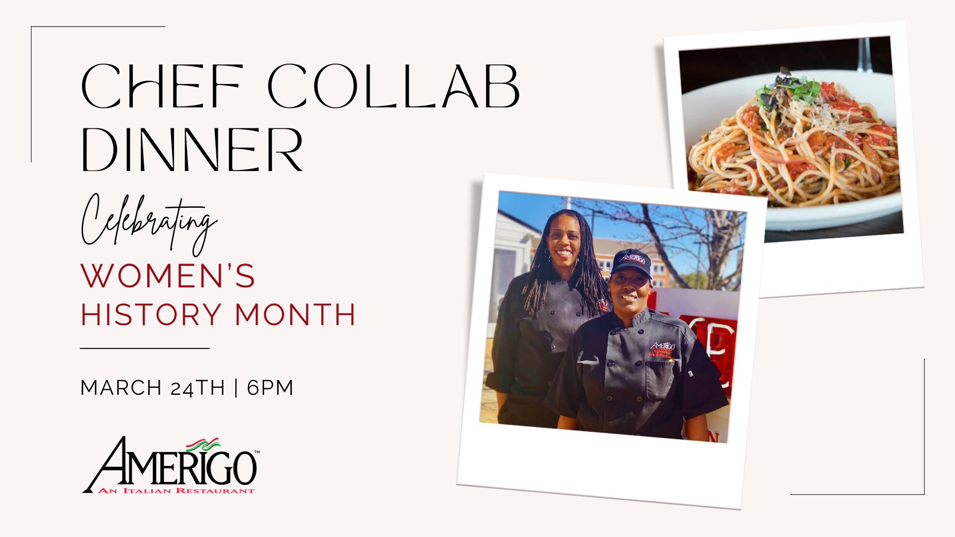 Chef Collab Dinner Celebrating Women's History Month