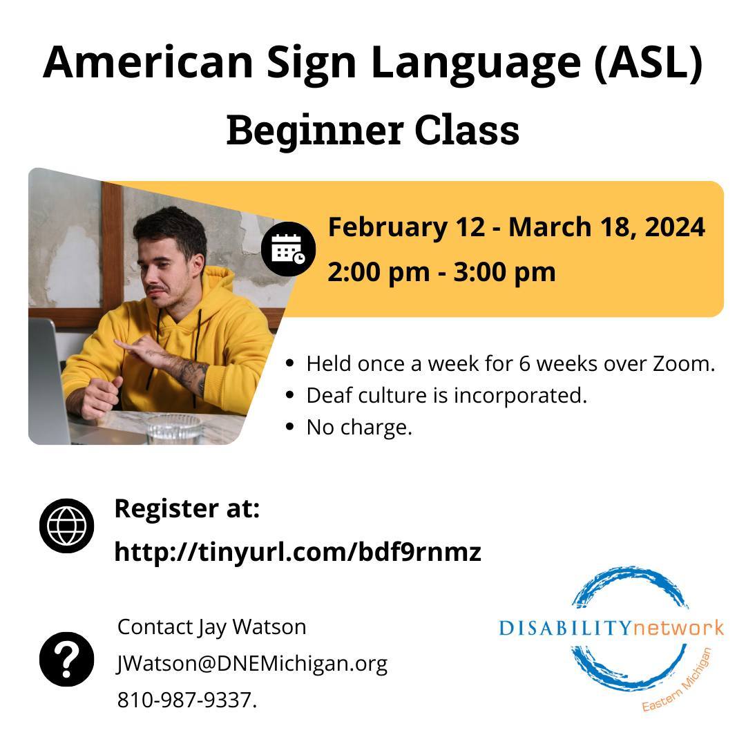 Free Zoom ASL... - Work & Play Disability Community Center | Facebook