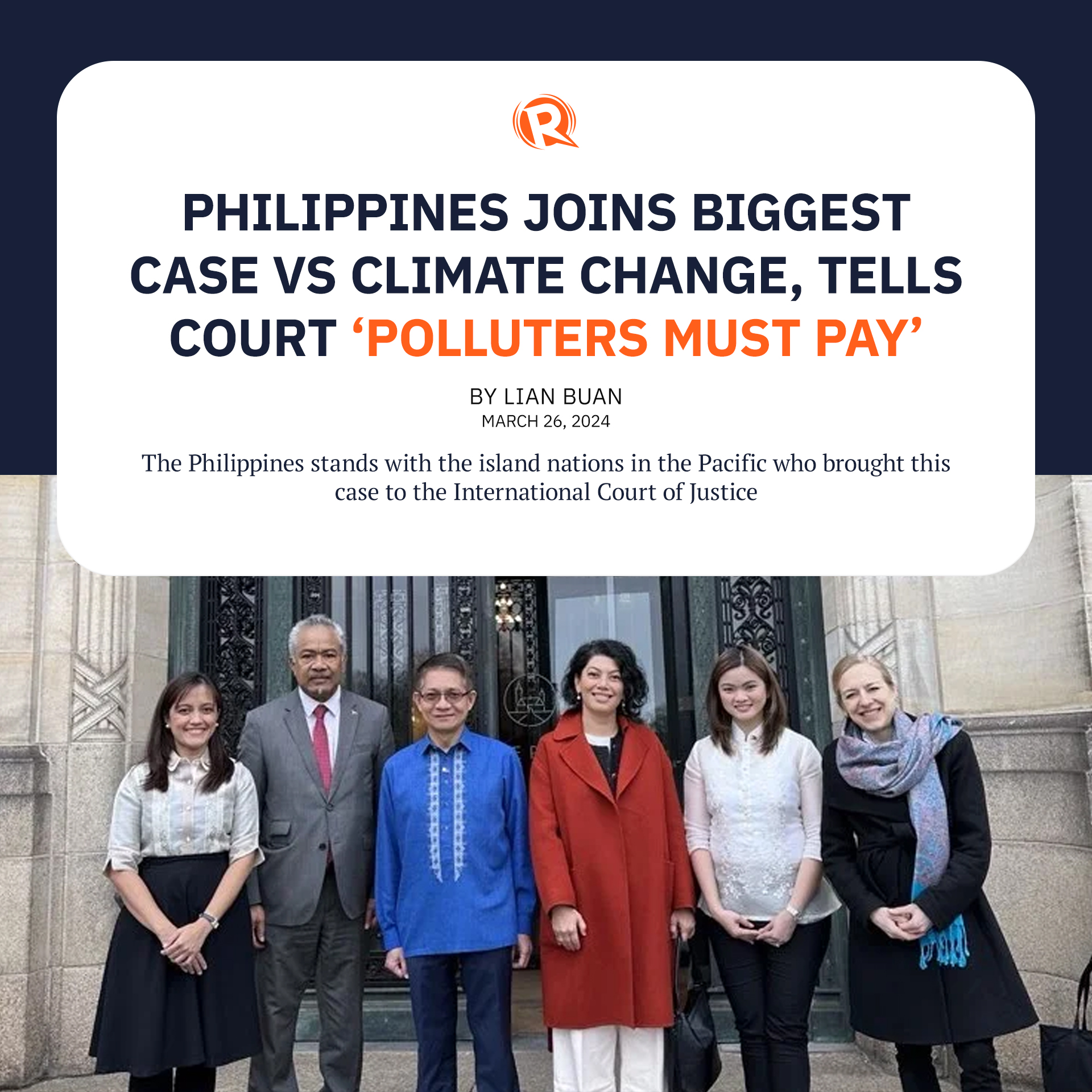 Rappler - “Philippines proffers that prompt reliefs should...