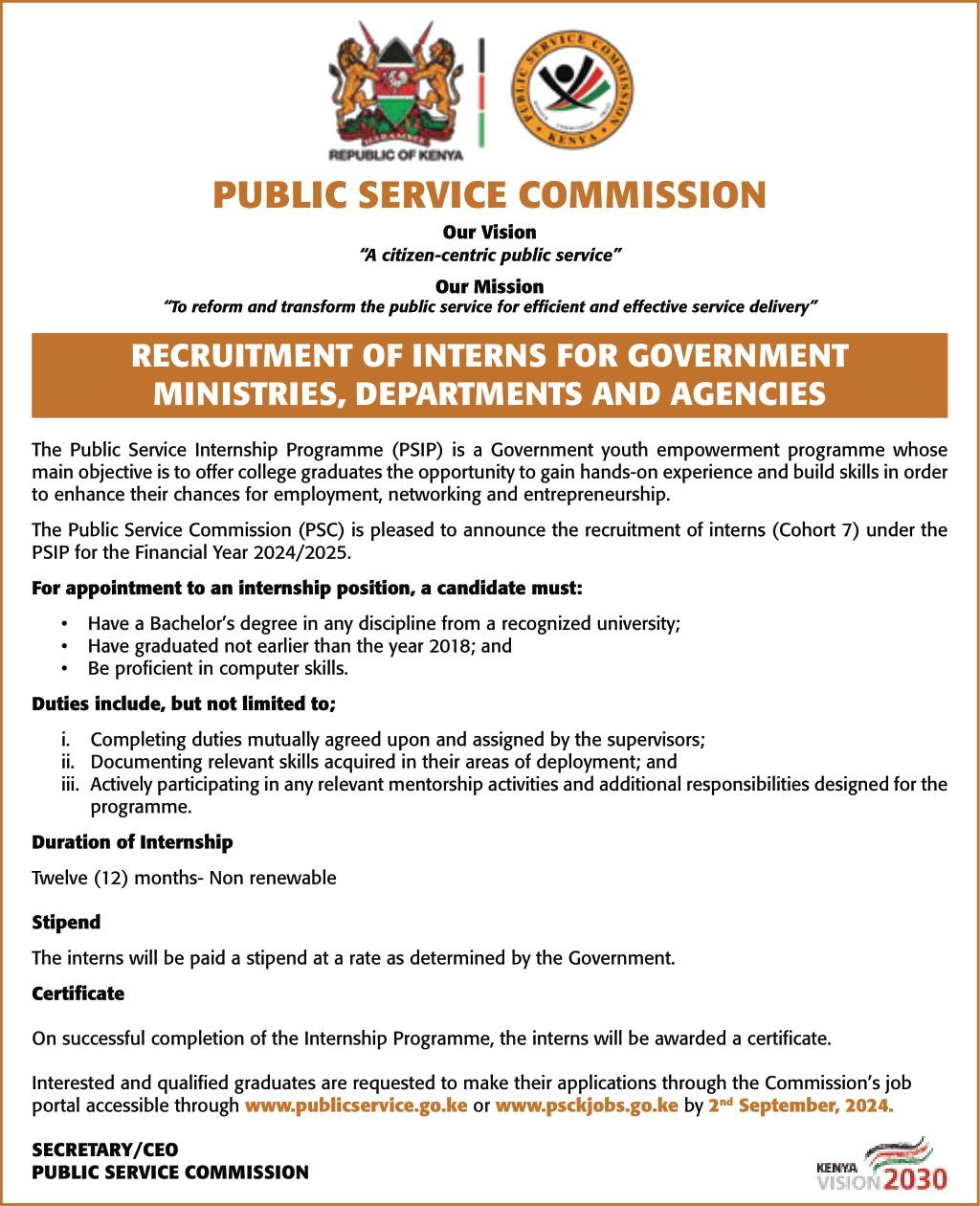 Public - !!!! INTERNSHIPS ALERT !!!! We are pleased to announce the ...