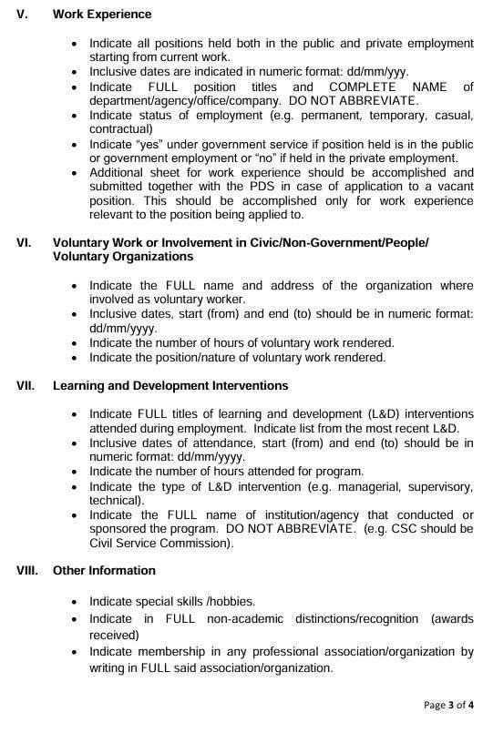 Guide to Filling out the Personal Data Sheet - CSC Form 212 (Revised ...