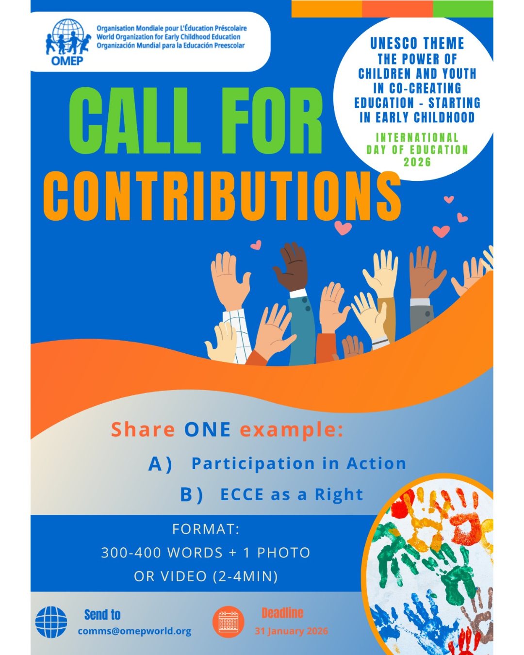 World OMEP - 📣 OMEP – Call for Contributions |... | Facebook
