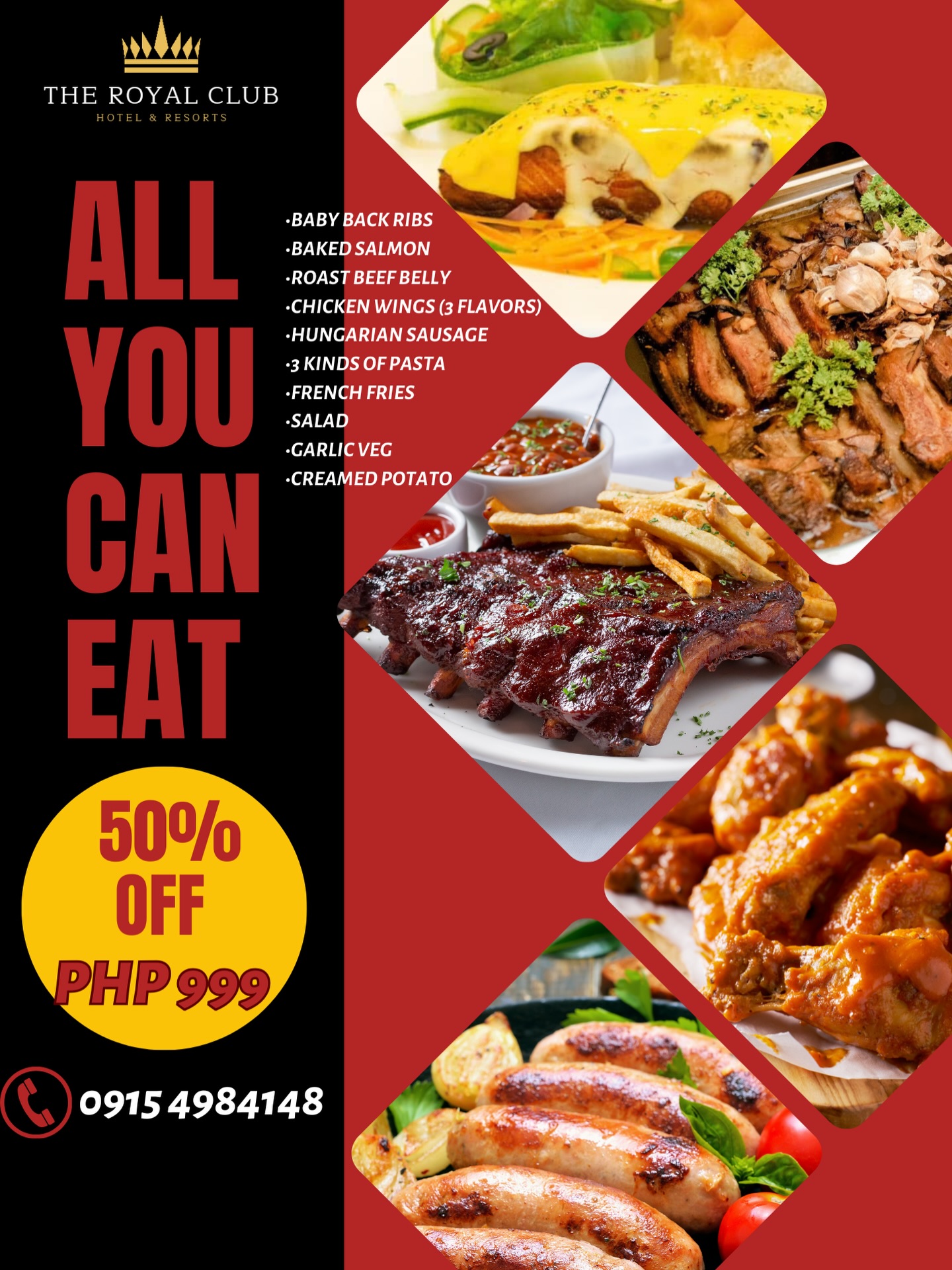 The Royal - 🎉🌟 Ready to feast like royalty? Our EAT-ALL-YOU-CAN ...